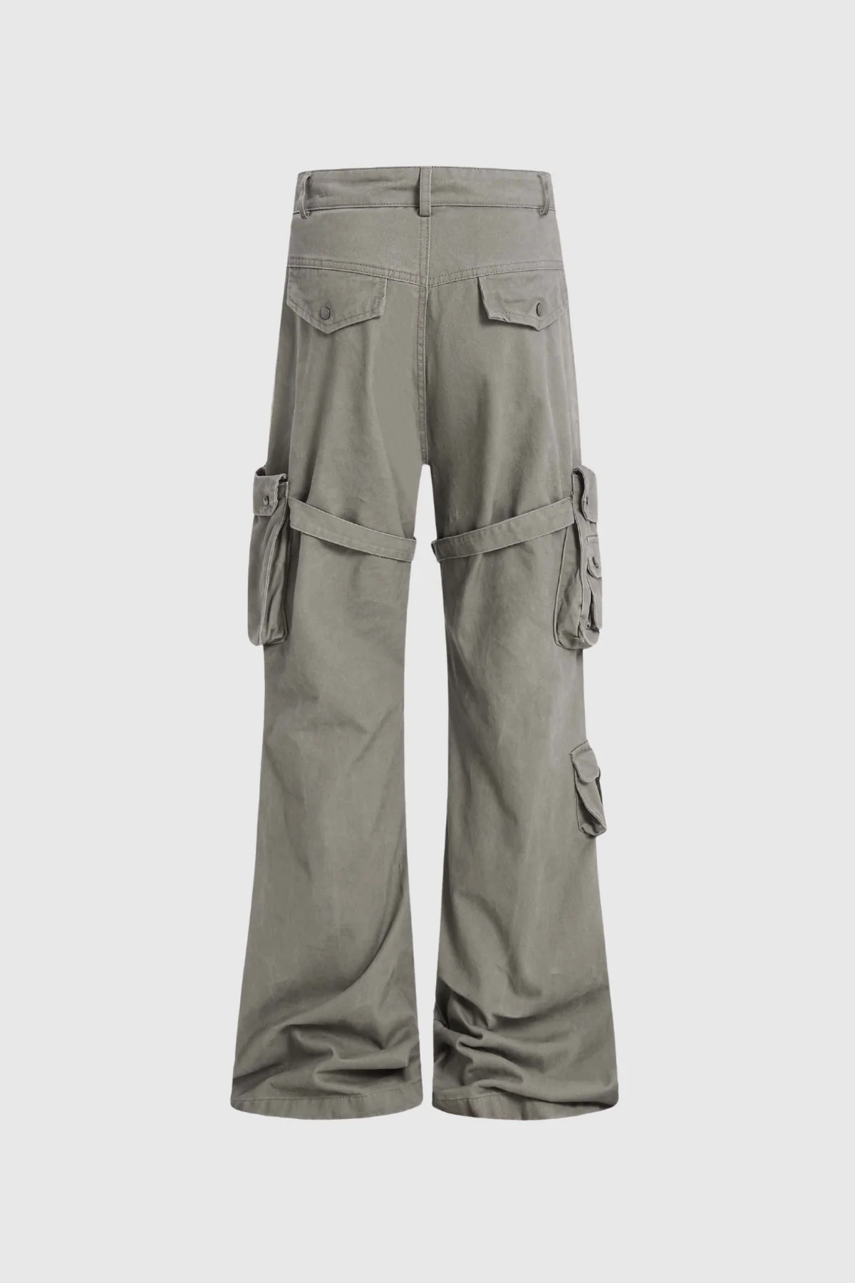 Grey Cargo Jeans with Multiple Pockets for Men
