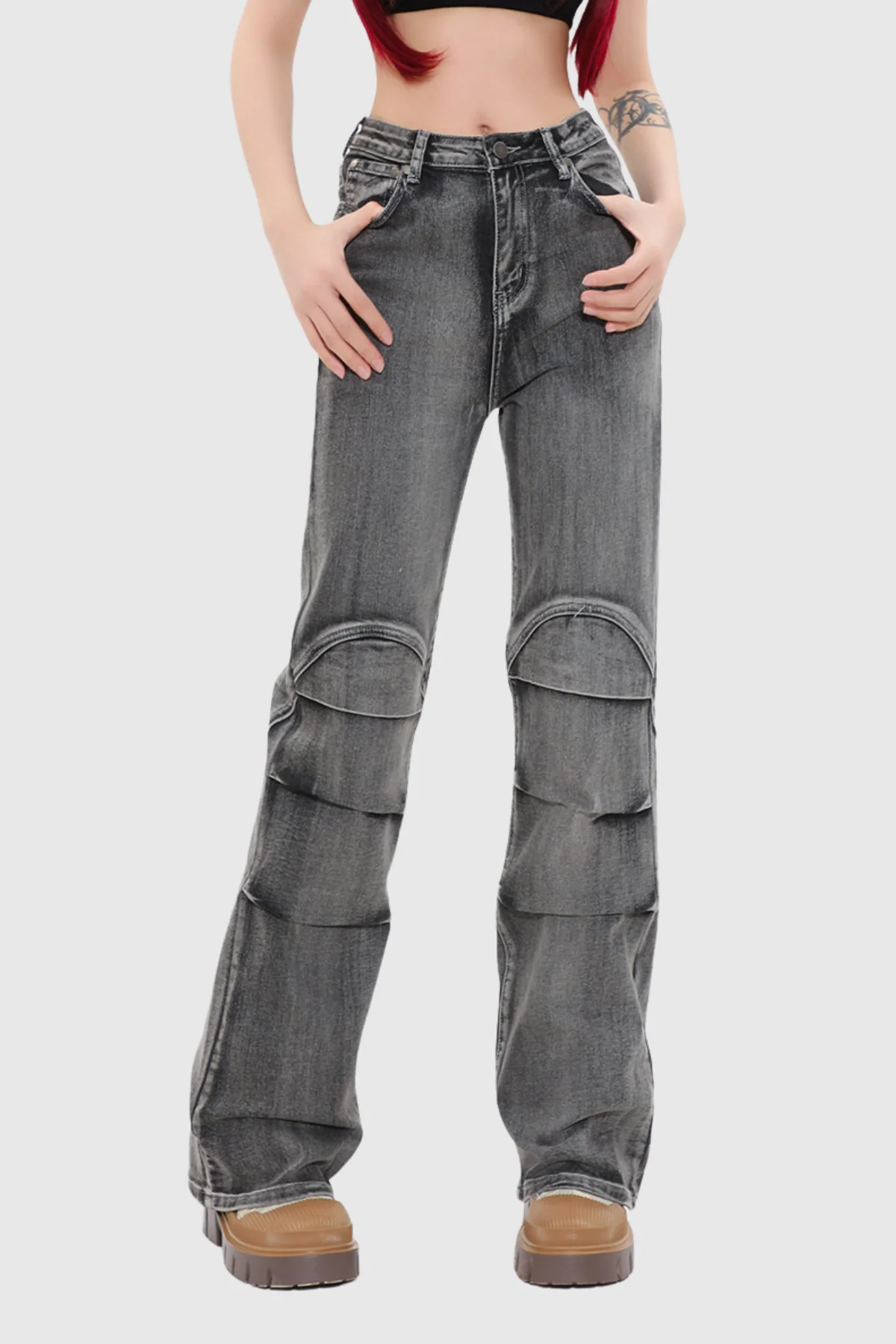 Deconstructed Boro Bleached Jeans Urban Edge Style
