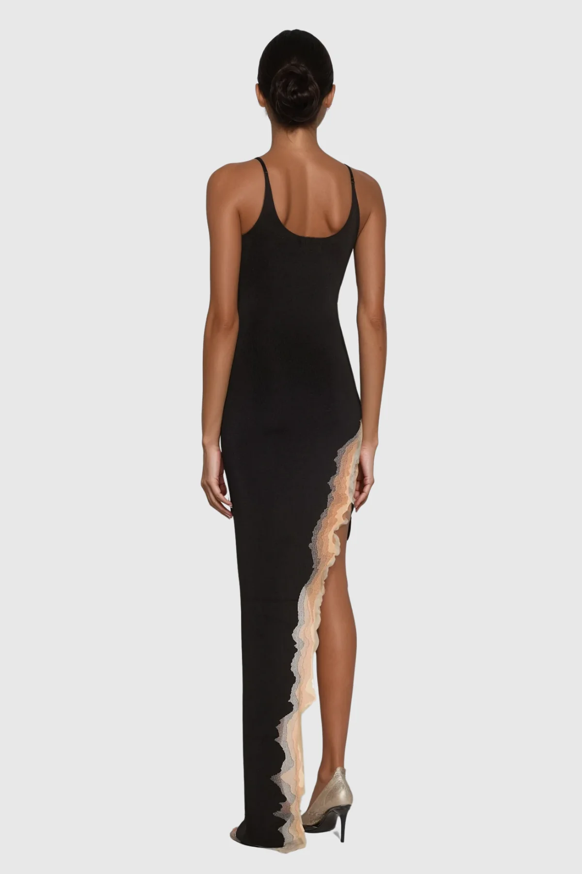 Chic Black Asymmetric Maxi Dress for Every Occasion