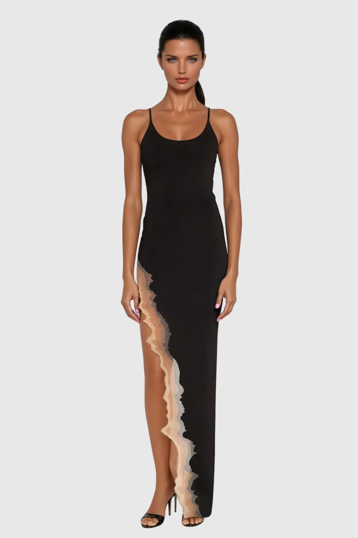 Chic Black Asymmetric Maxi Dress for Every Occasion