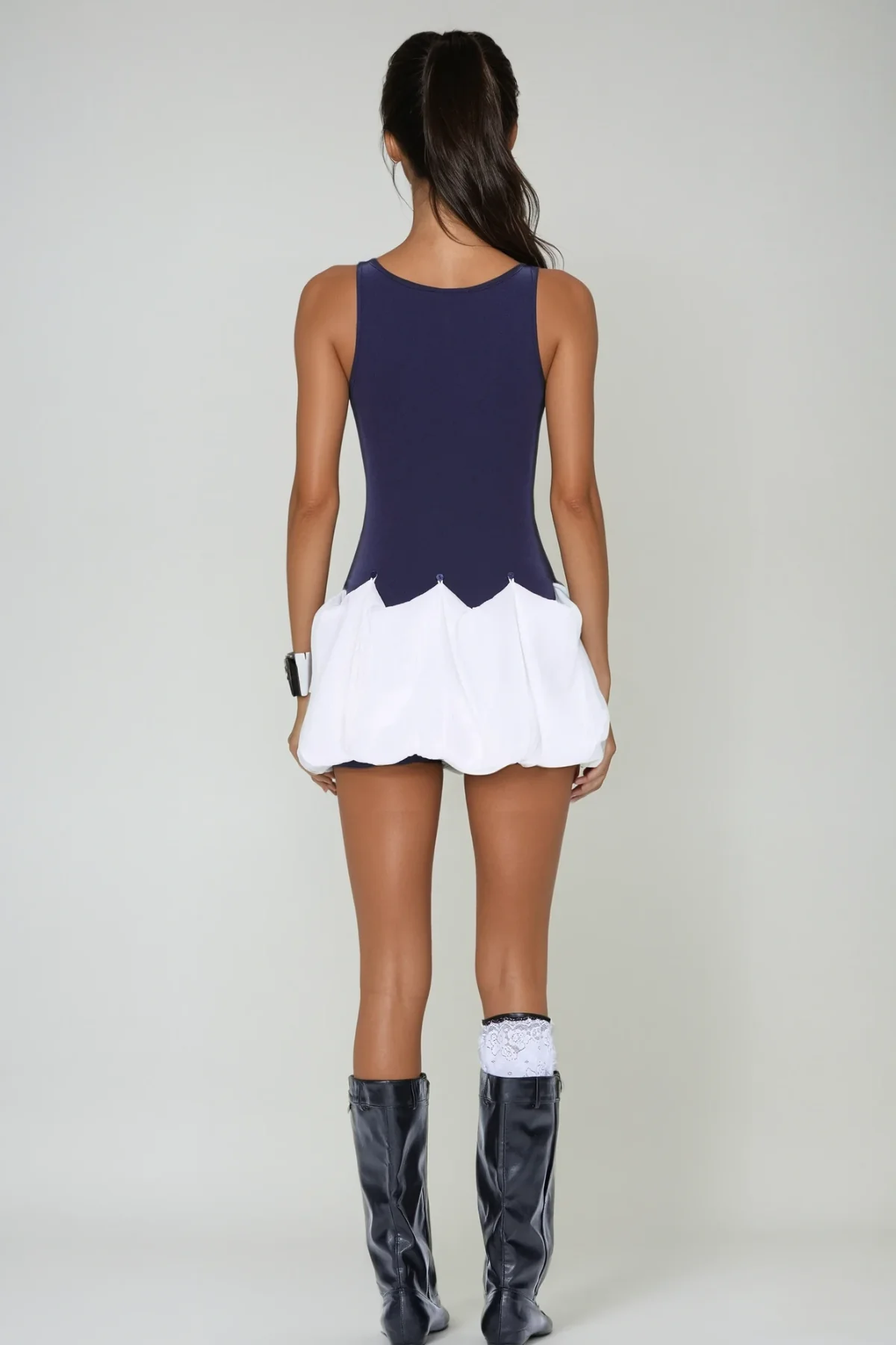 Blue Ruch Mini Dress Ideal for Sophisticated Outings