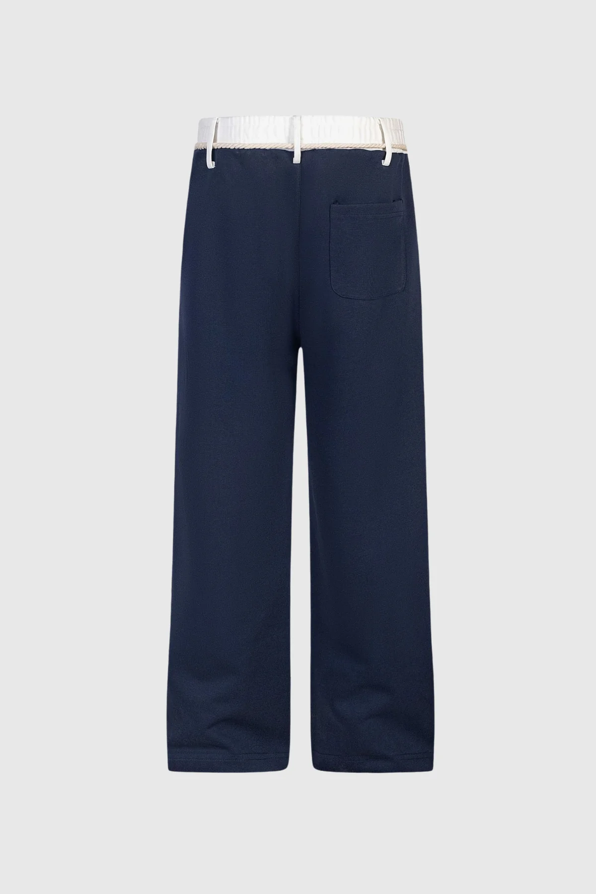 Blue Fringe Detail Pants with Dynamic Movement