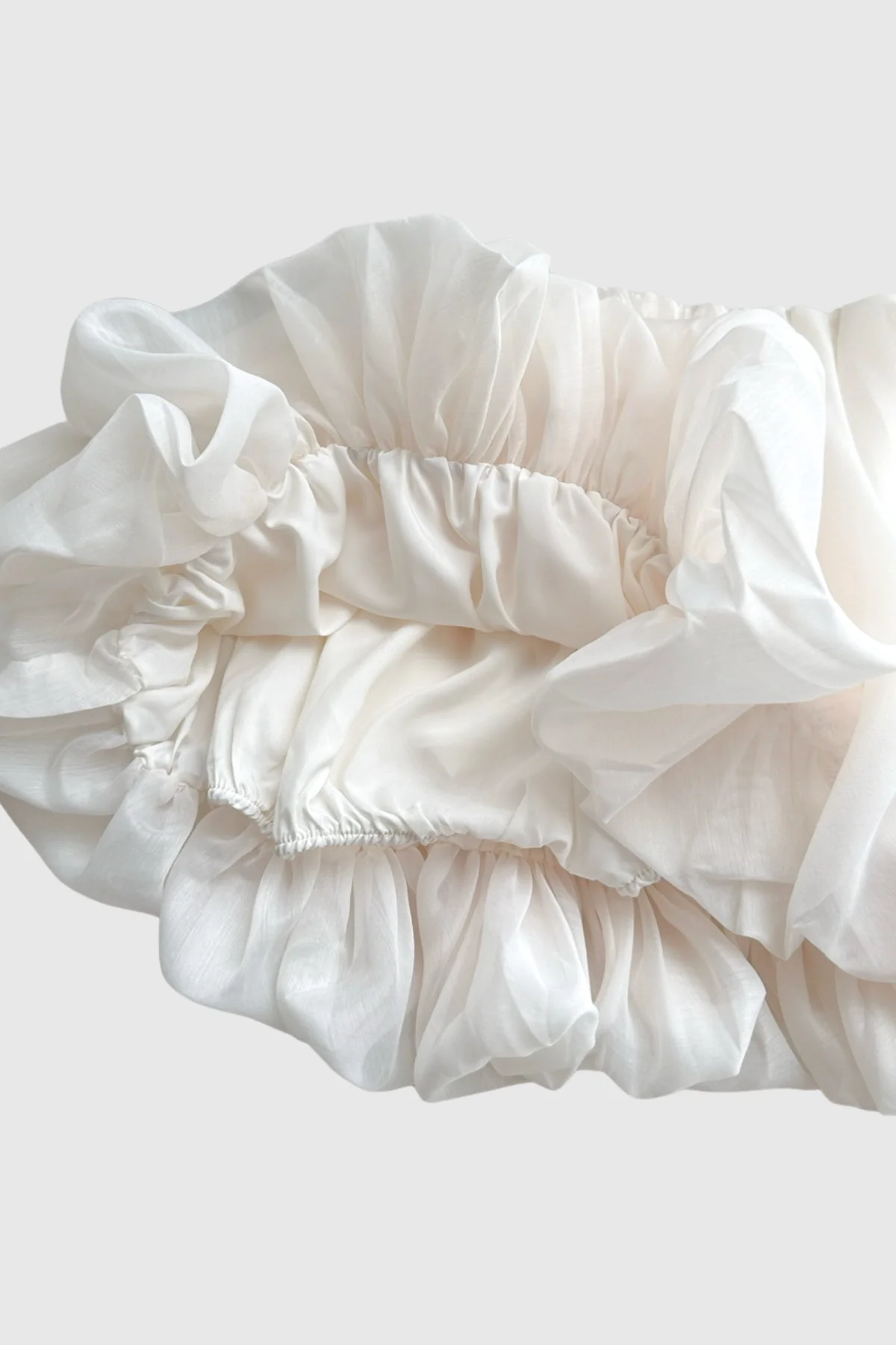 White Puffy Bubble Skirt Womens Mini Skirt