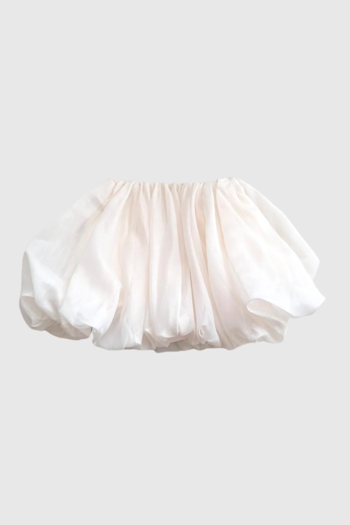 White Puffy Bubble Skirt Womens Mini Skirt