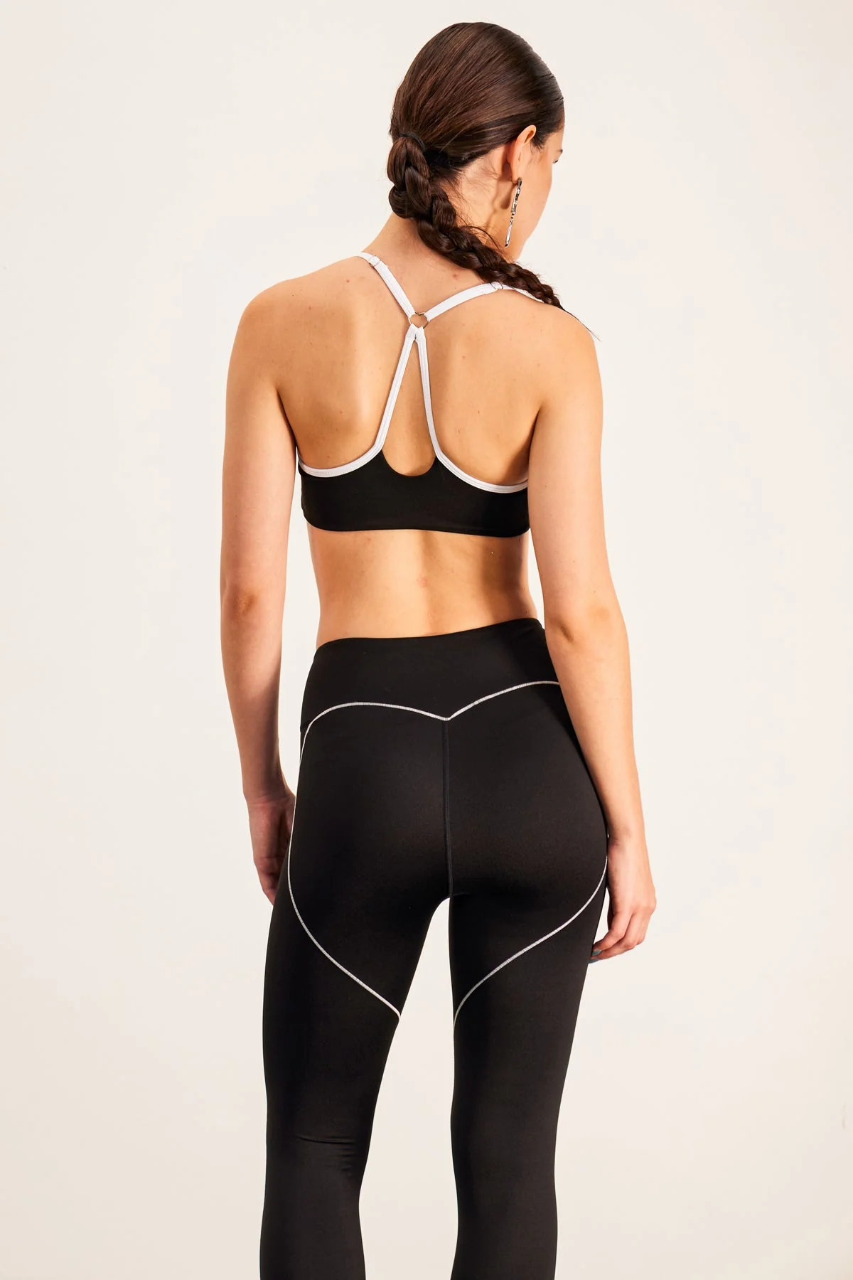 Black Cutout Bodycon Crop Pants Set