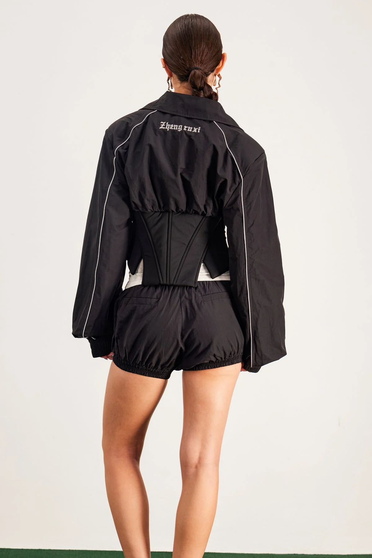 Embroidered Drawstring Pants Set - Elegant Comfort Wear