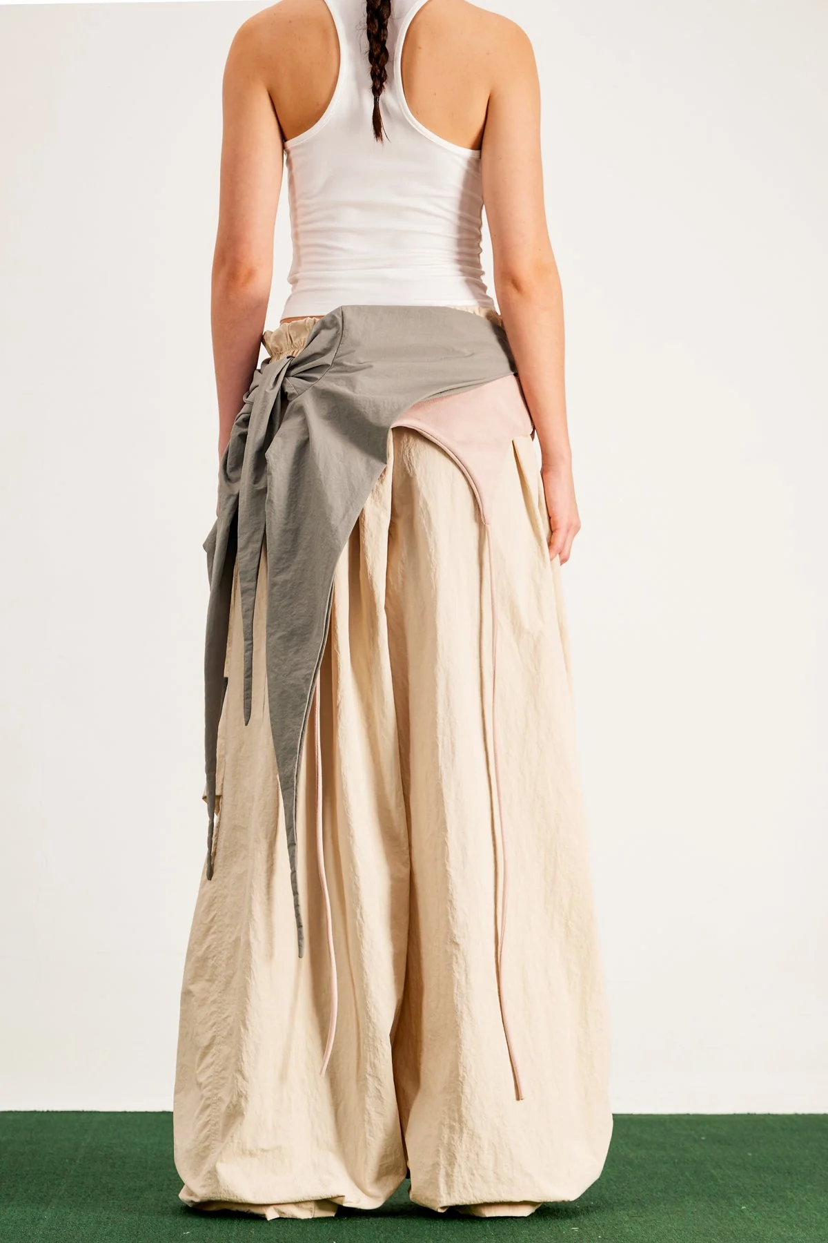 Apricot Asymmetric Wide Leg Pants - Modern Fashion Statement