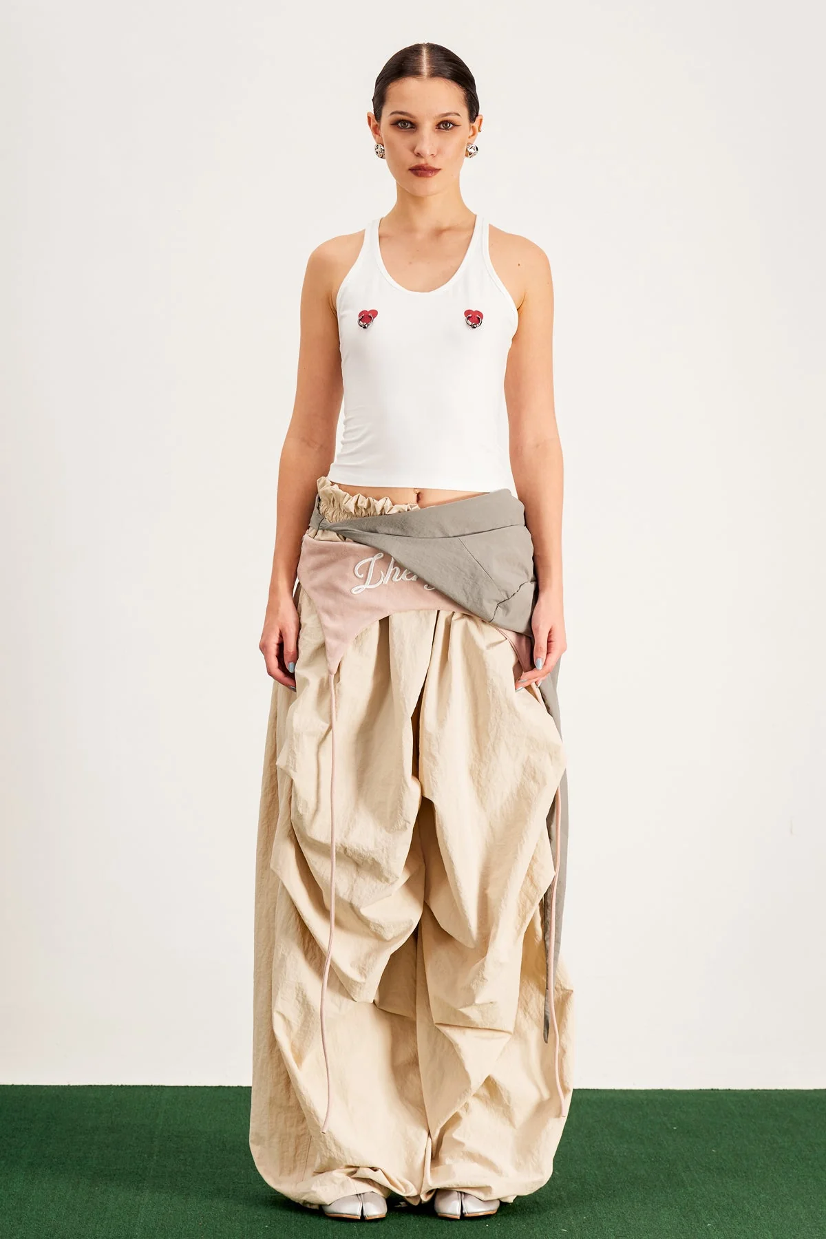 Apricot Asymmetric Wide Leg Pants - Modern Fashion Statement