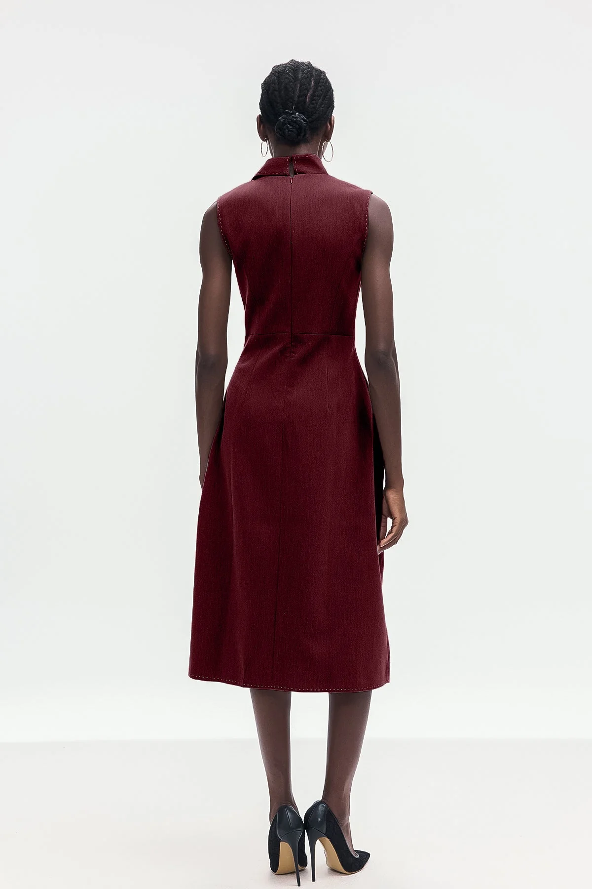 Red Asymmetric Split Sleeveless Maxi Dress - Elegant Style