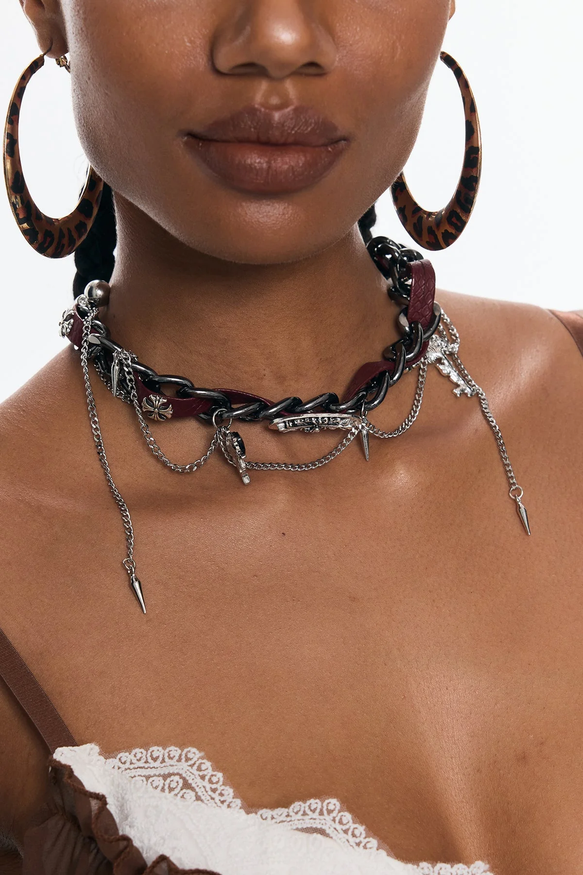 Gold Plated Love Chain Choker - Elegant and Romantic Accessory