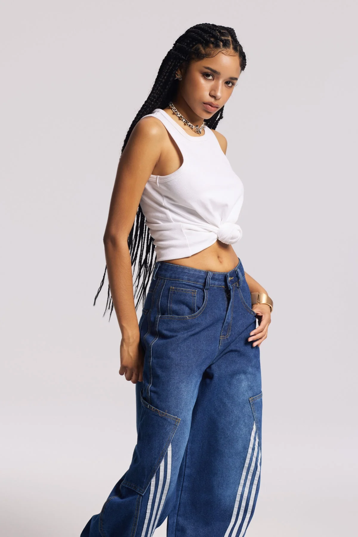 White Twist Sleeveless Knit Top - Elegant Comfort Wear