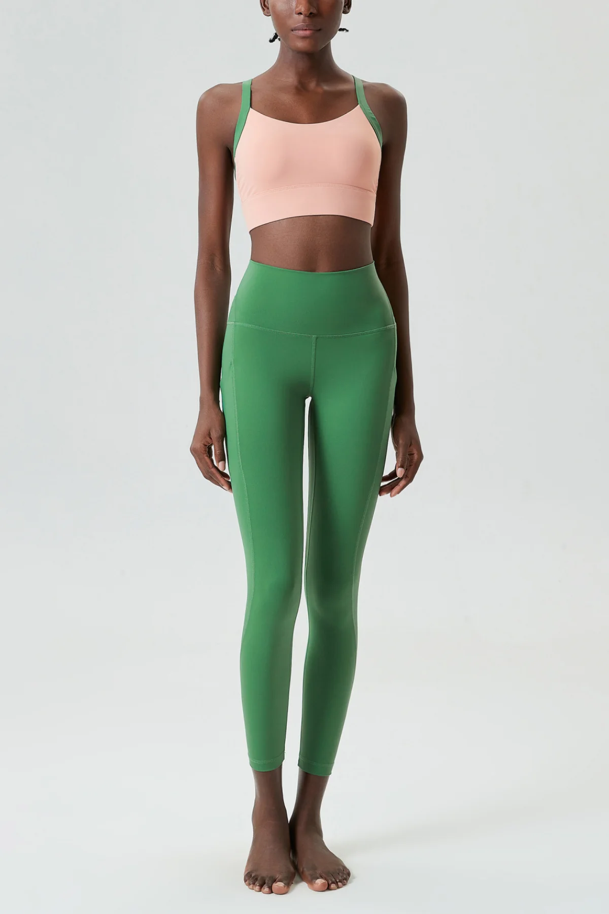 Green Spaghetti Strap Bodycon Pant Set