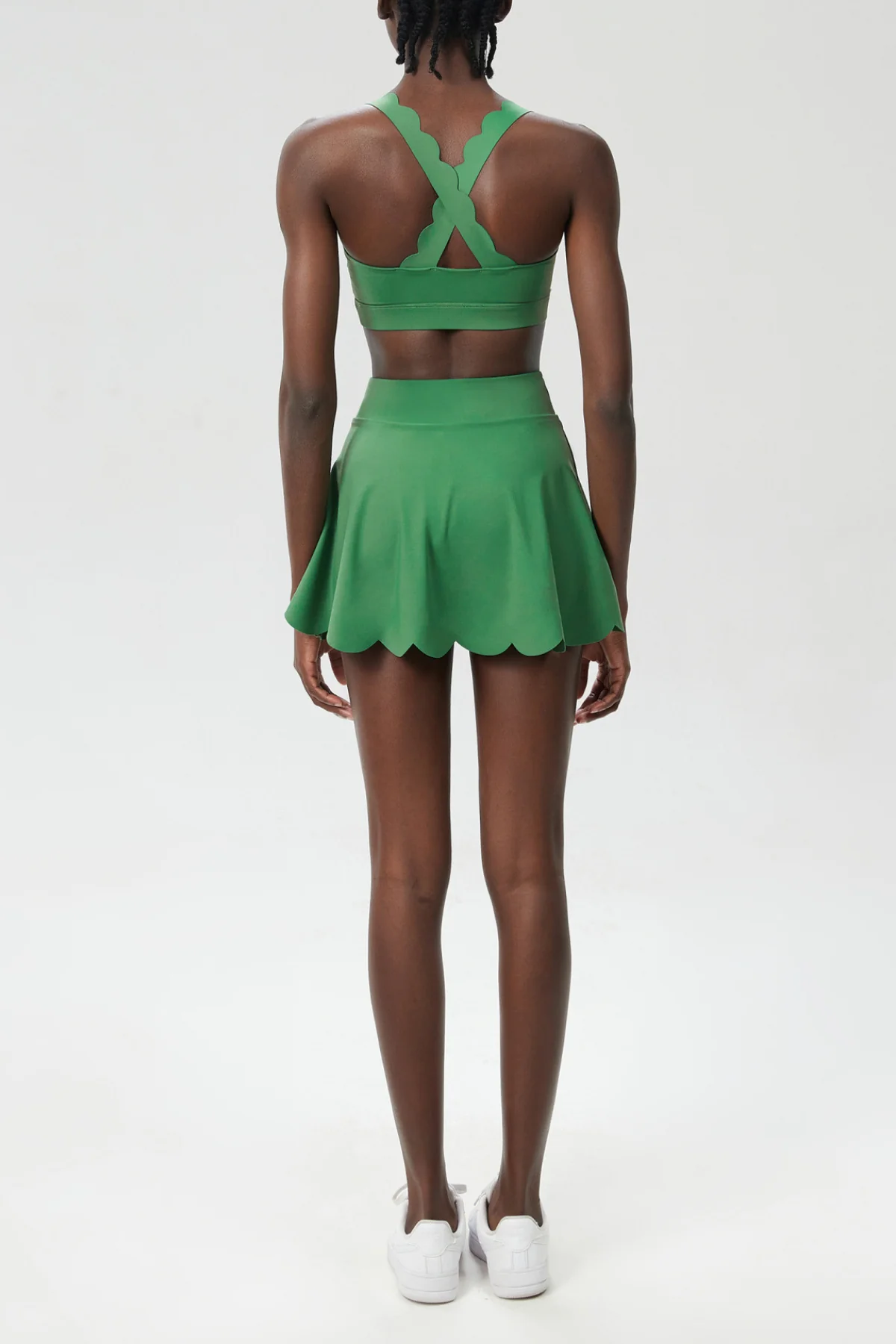 Green Ruffle Bodycon Skirt Set - Chic and Versatile