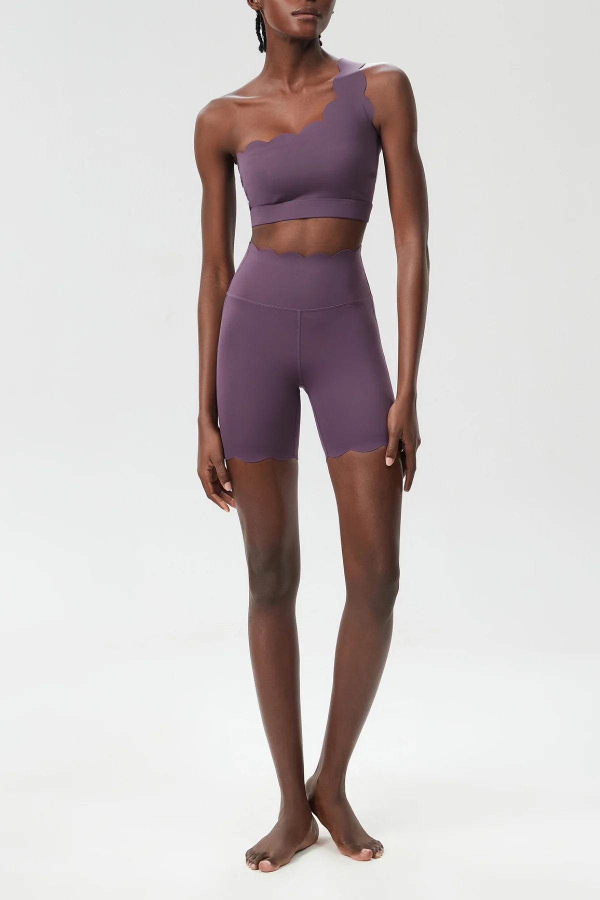 Deep Purple Wave Bodycon Pants Set