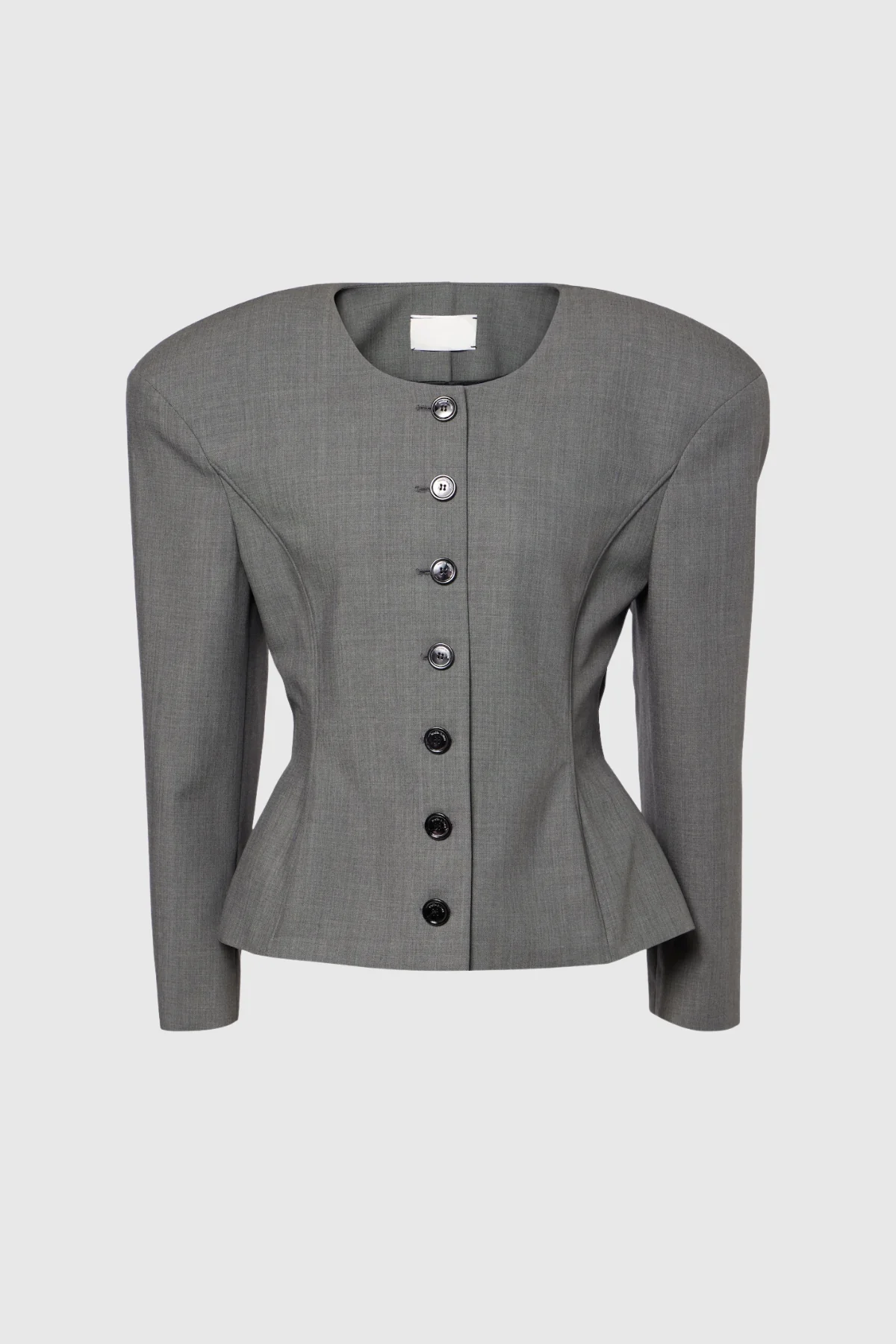 Versatile Crew Neck Button Pants Set in Grey | Innovare Denim