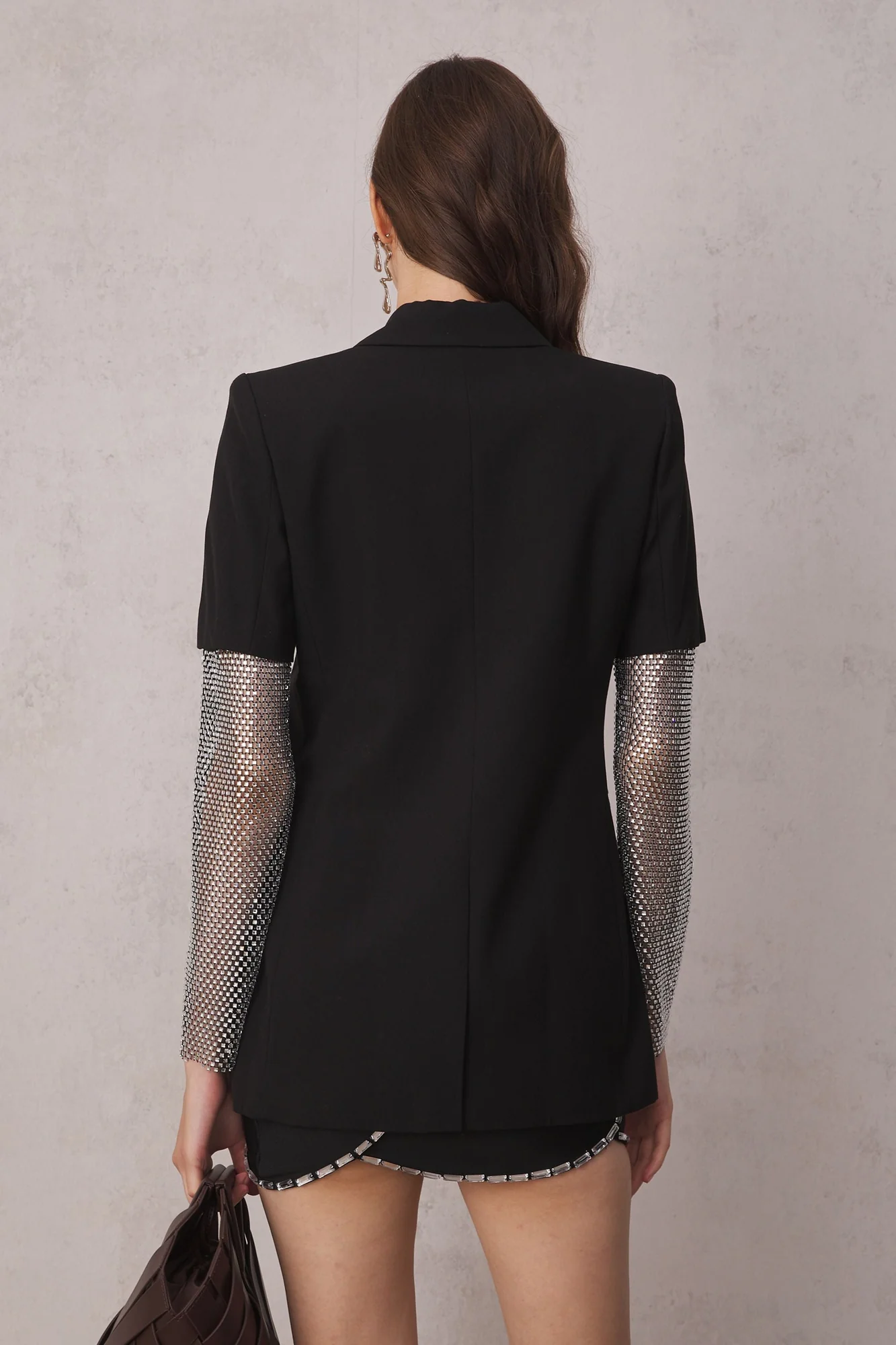 Chic Black Blazer with Short Sleeves