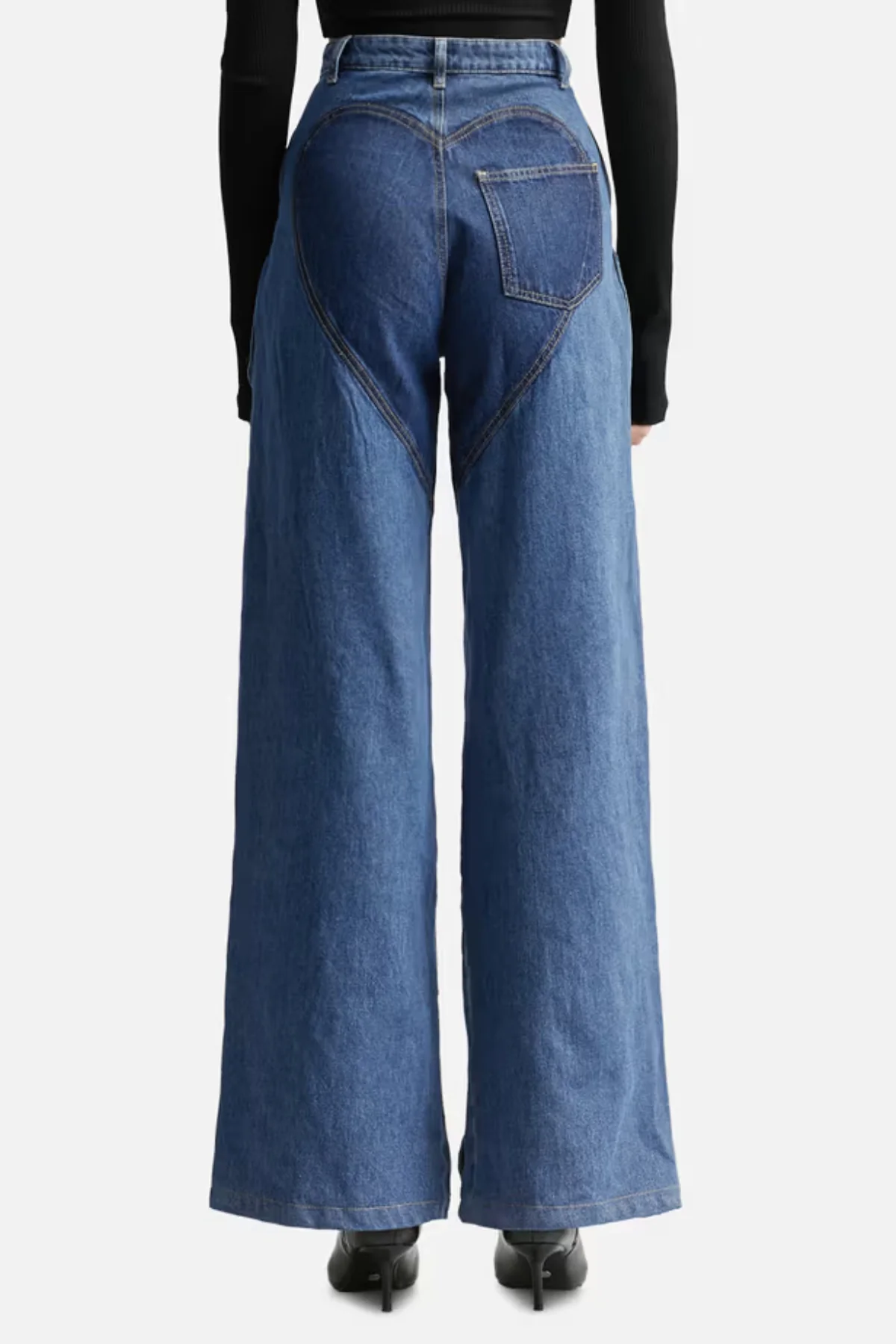 Blue Hollow Denim Jeans - Comfy & Stylish