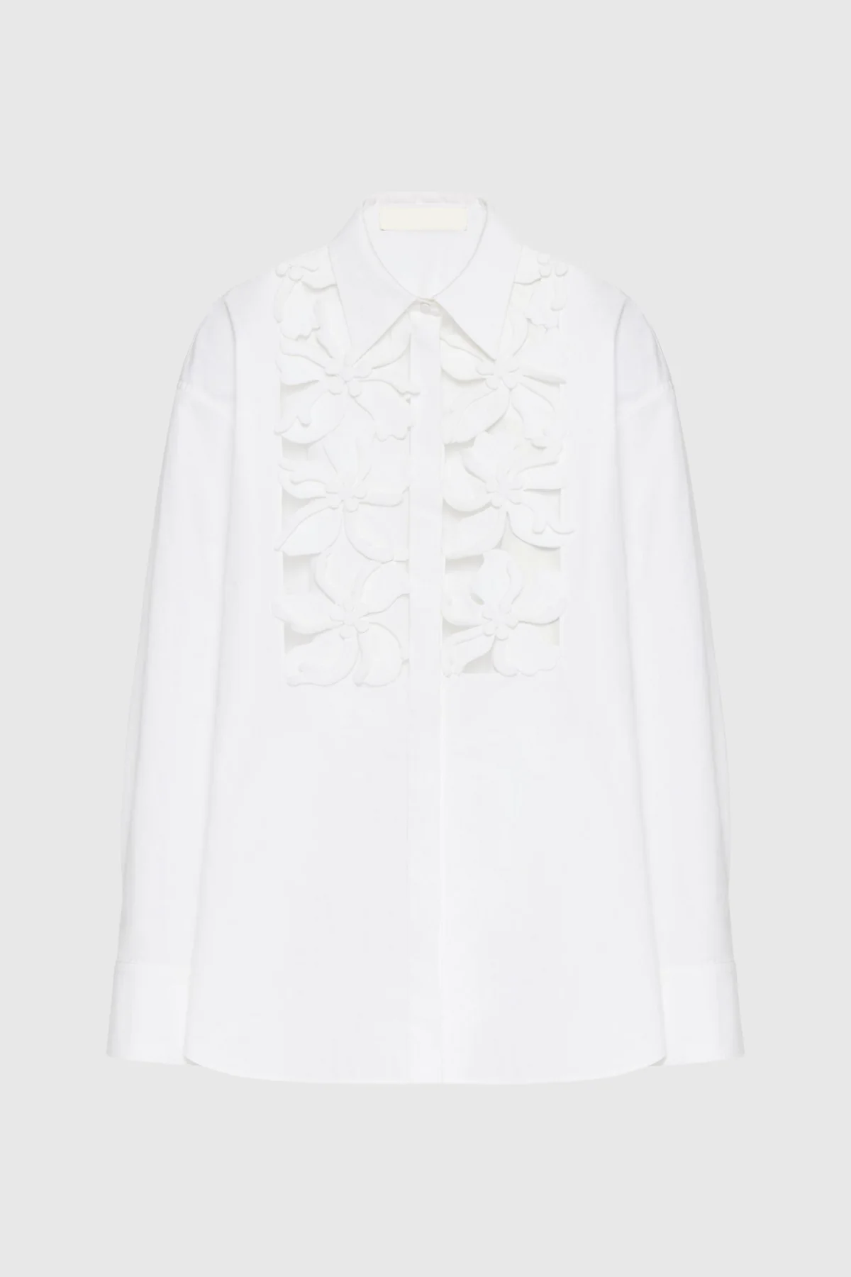 Floral Lace Long Sleeve White Top