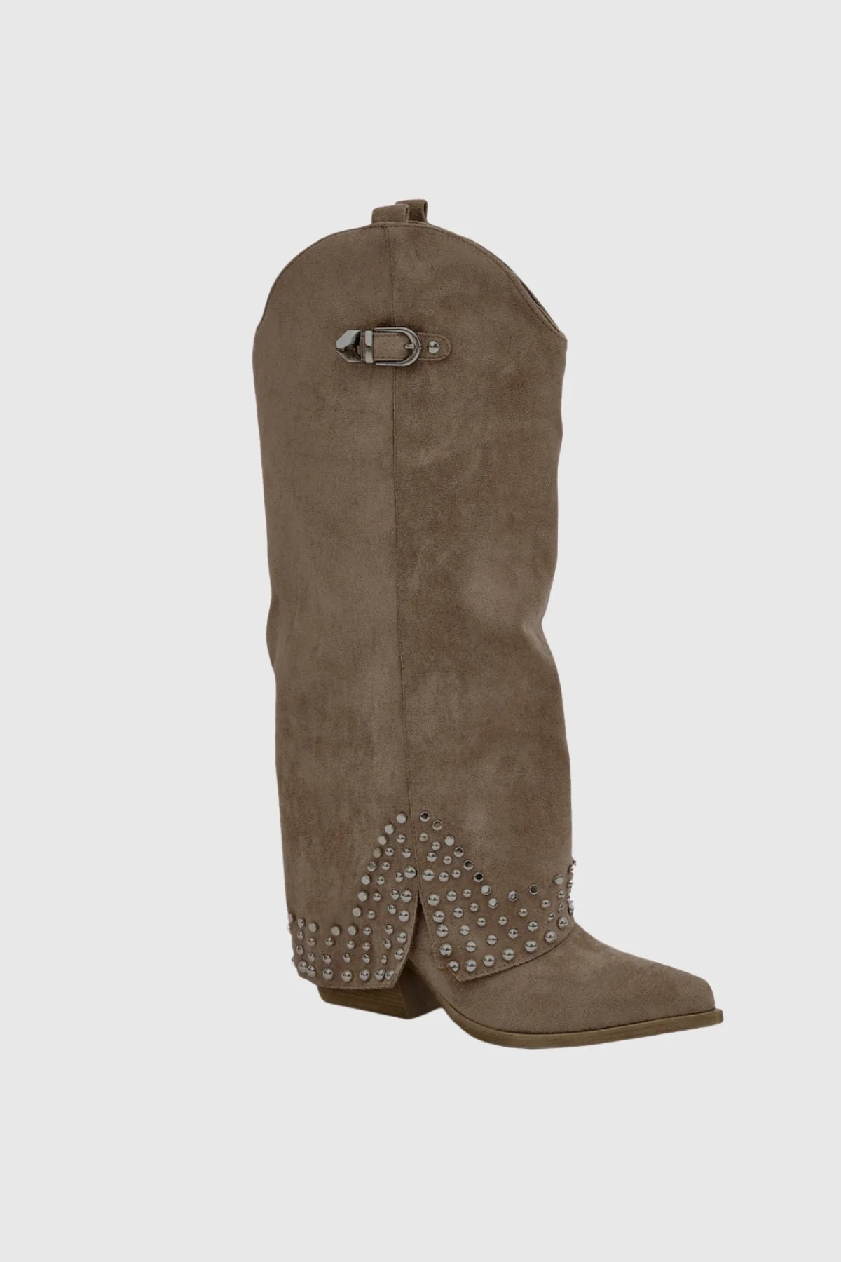 Studded Brown Suede Boots - Stylish & Durable Shoes