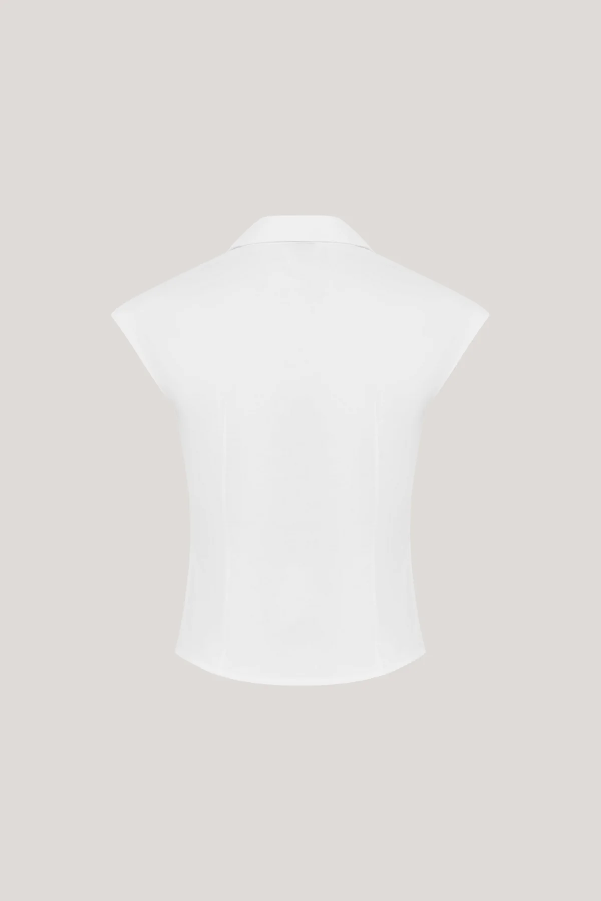 Elegant Twist Ruched White Shirt