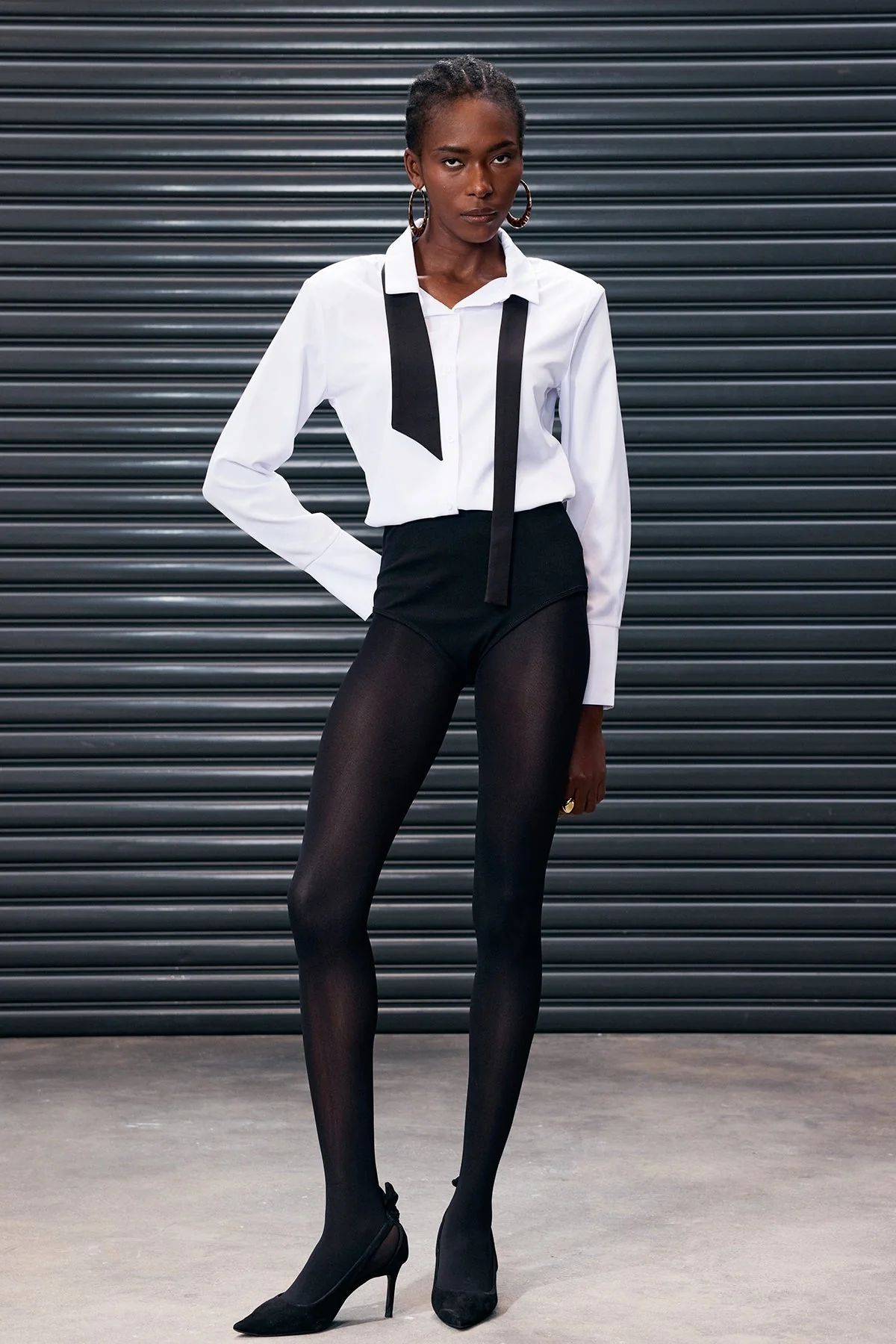 Versatile Black Bodycon Shirt & Pant Set