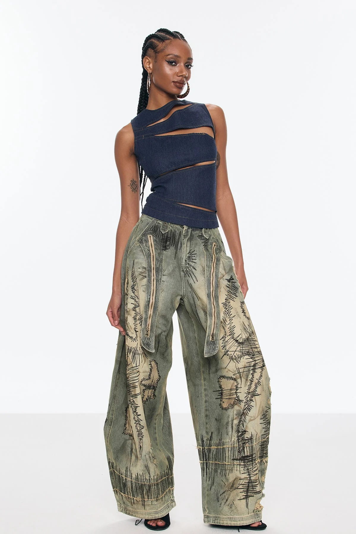 Relaxed Fit Denim Jeans in Blue - Bhaltair Baggy Style