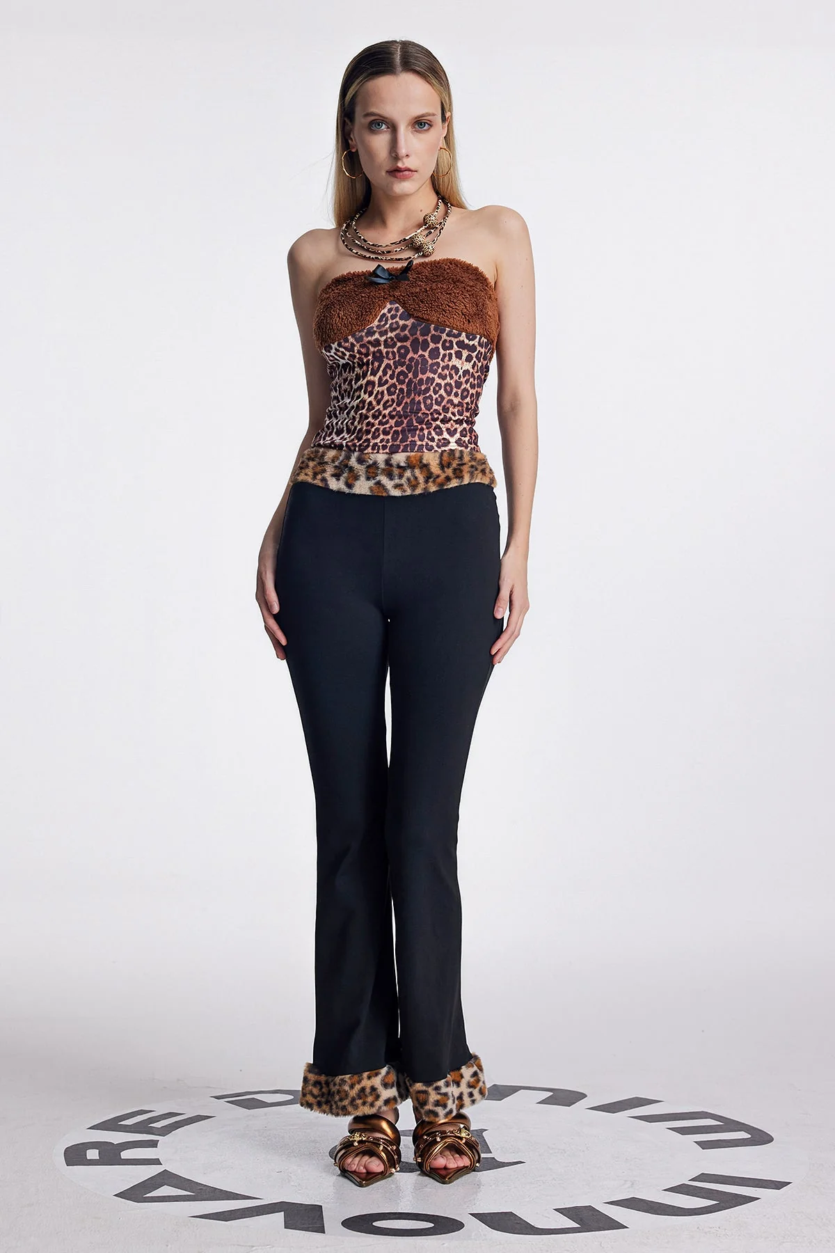 Leopard Deconstruct Jeans - Trendy & Edgy Womens Denim