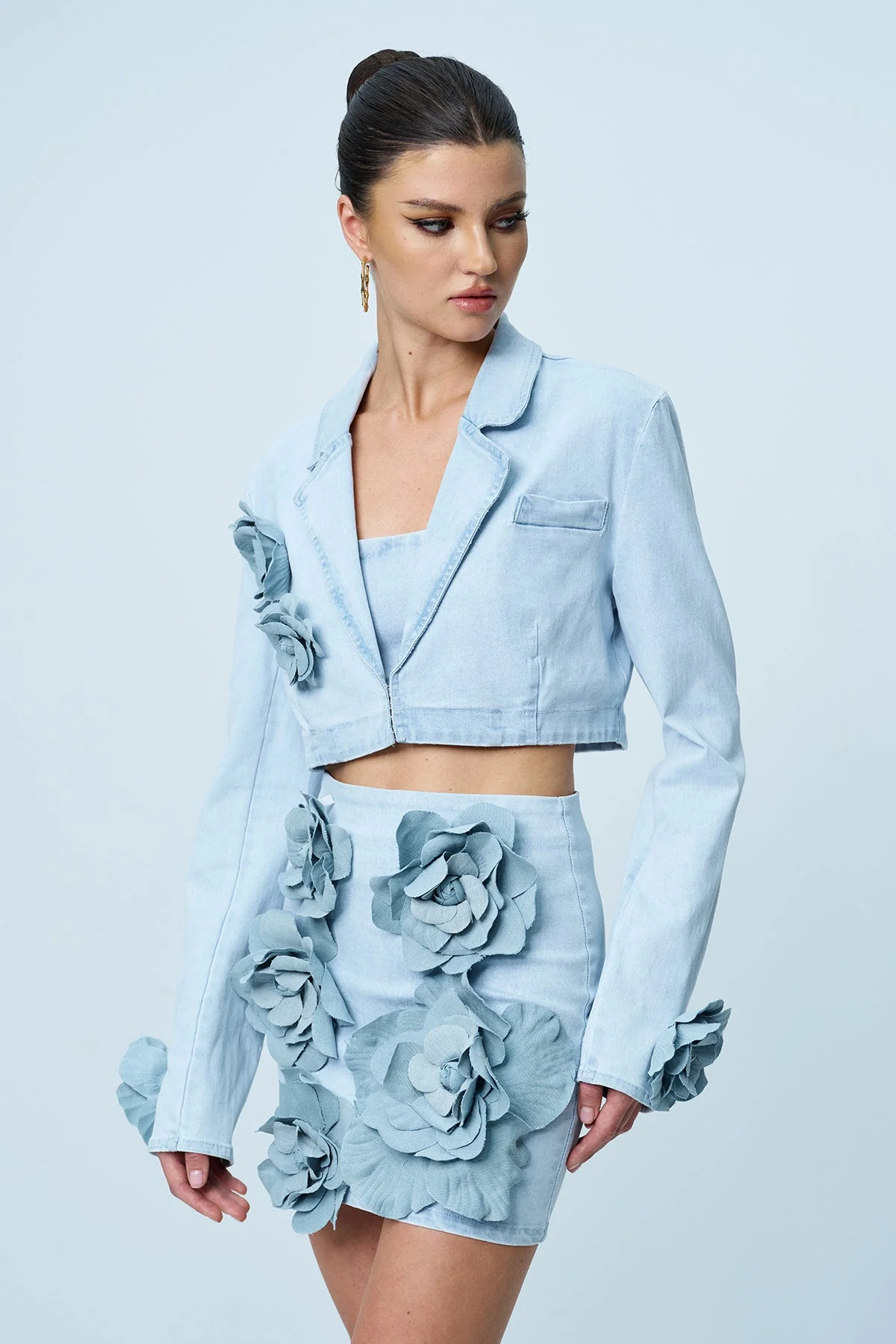 Floral Three-Piece Skirt Set for Women