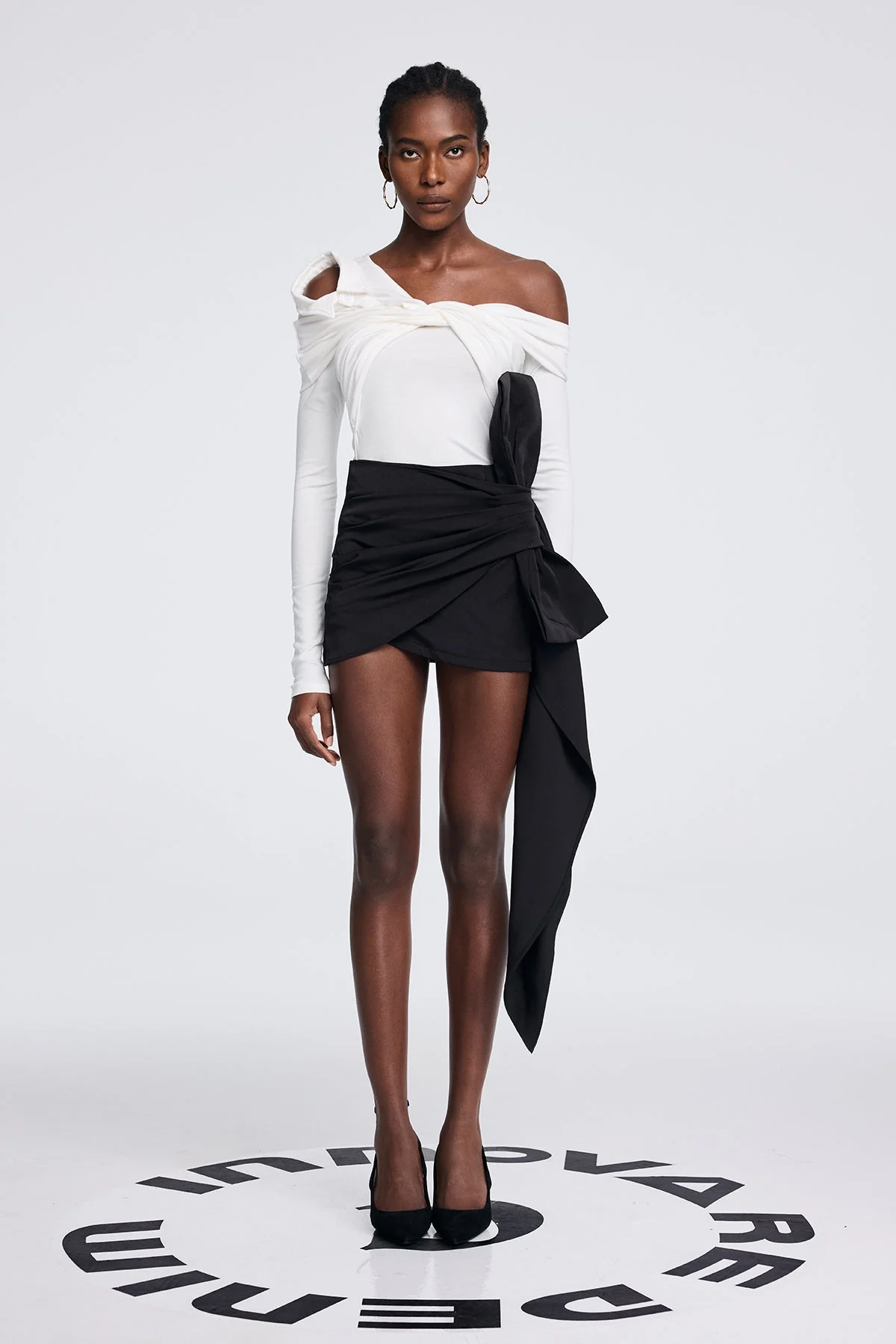 White Twist One Shoulder Top