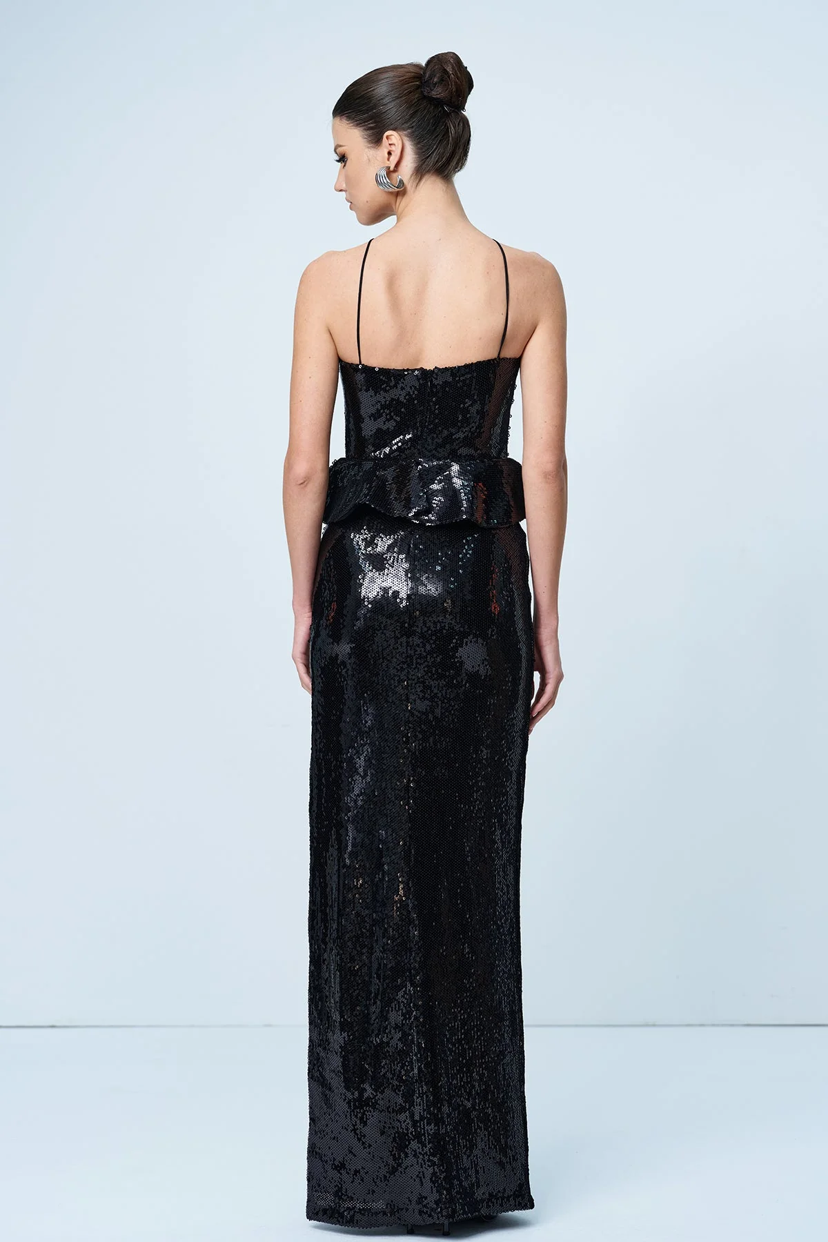 Floral Sequin Ruffle Maxi Dress - Elegant Special Occasion Attire