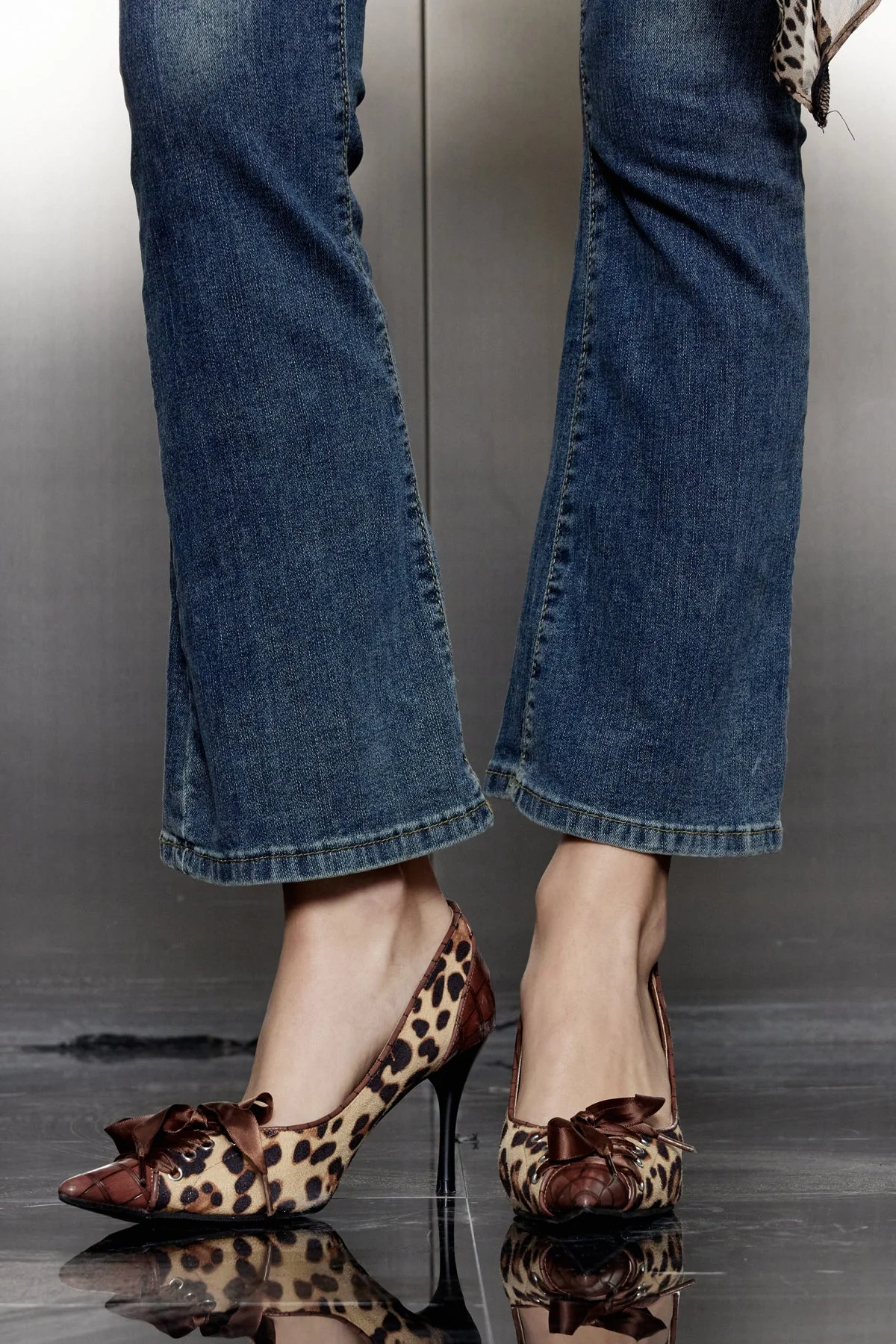 Leopard Lace Up High Heels - Stylish and Comfortable