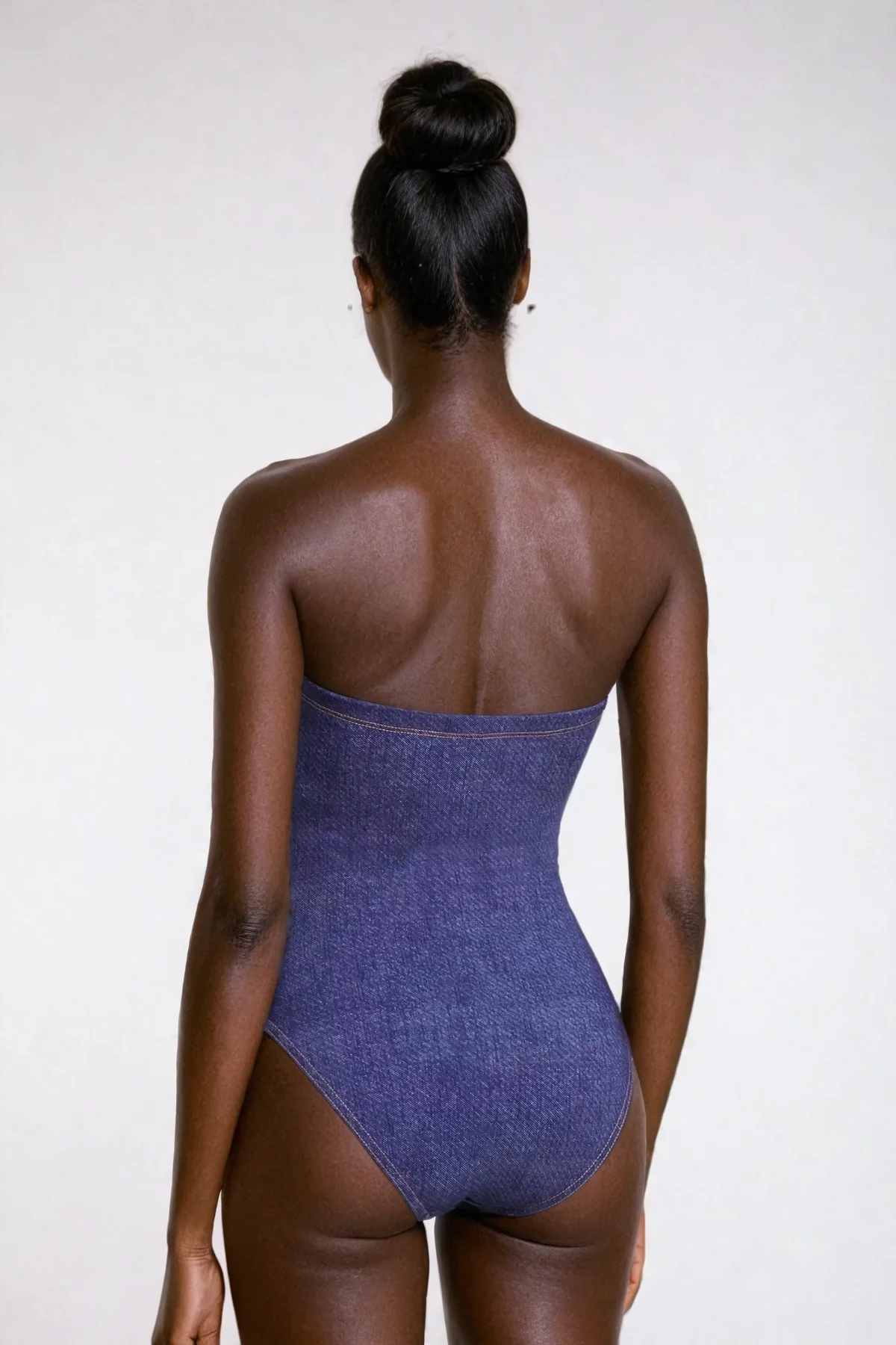 Strapless Purple Bodycon Swimsuit for Women