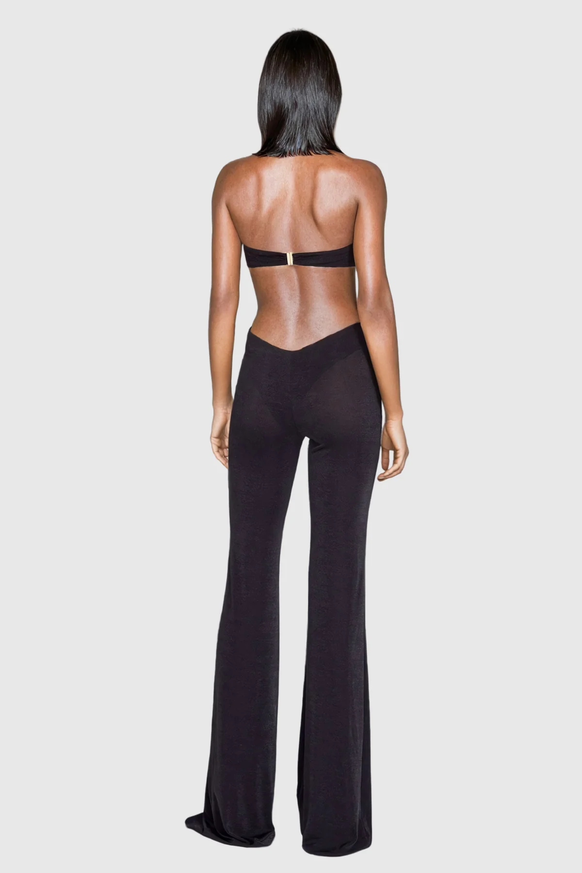 Black Cutout Flower Backless Jumpsuit - Chic Sleeveless Design