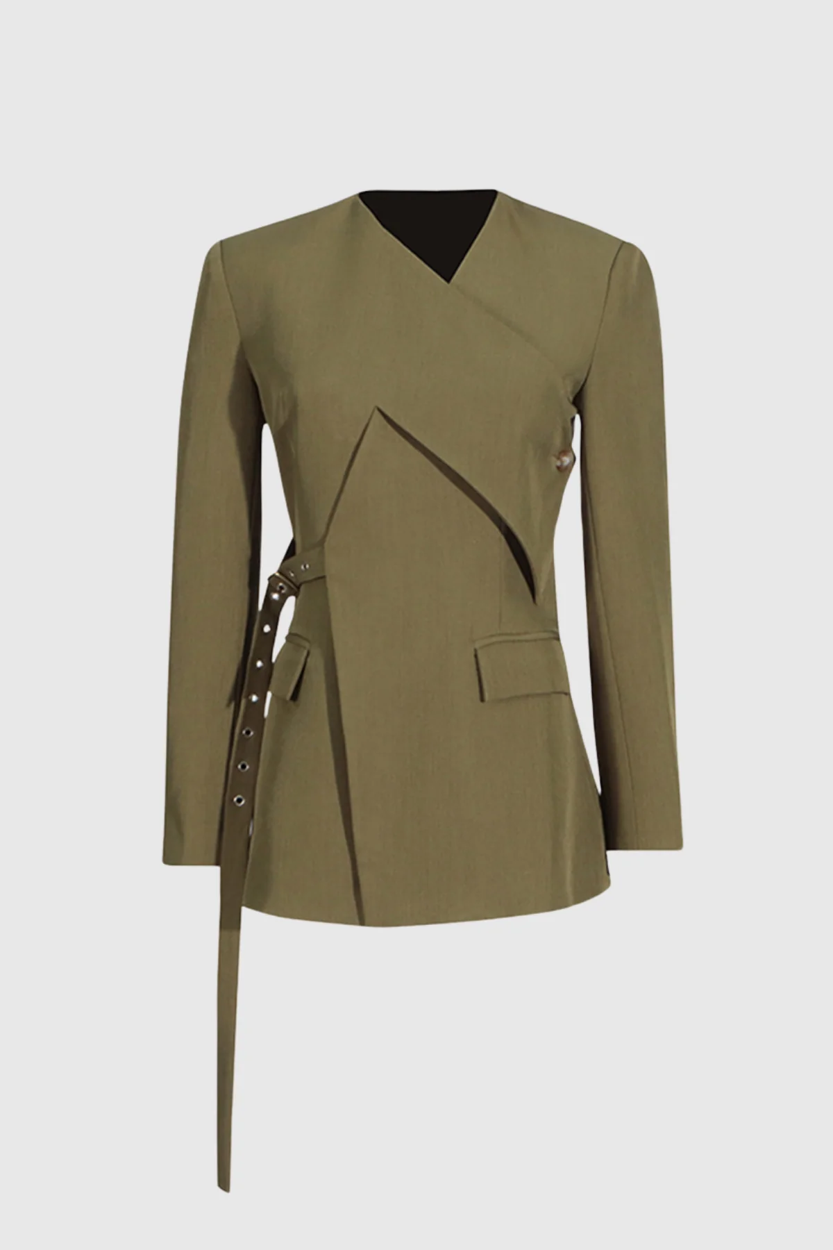 Green Cross Buckle Blazer XL