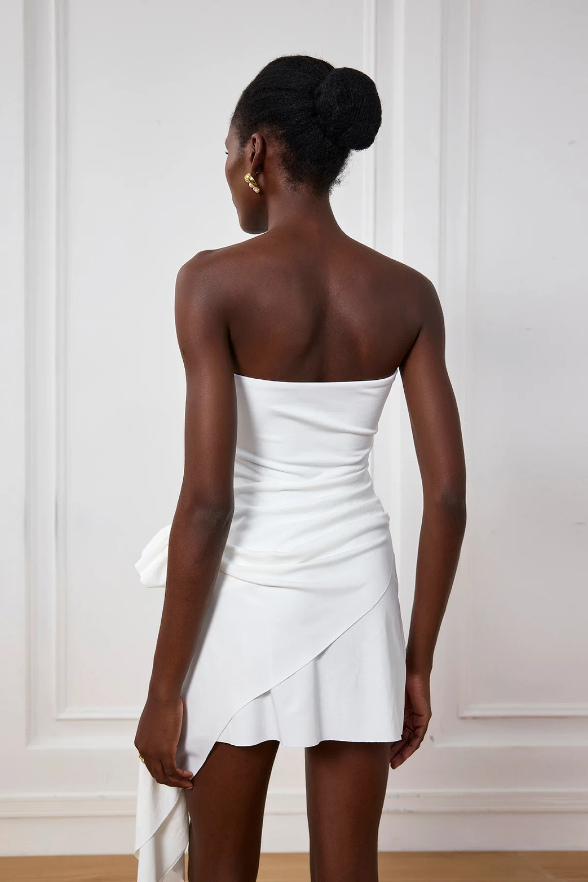 White Floral Off Shoulder Mini Dress