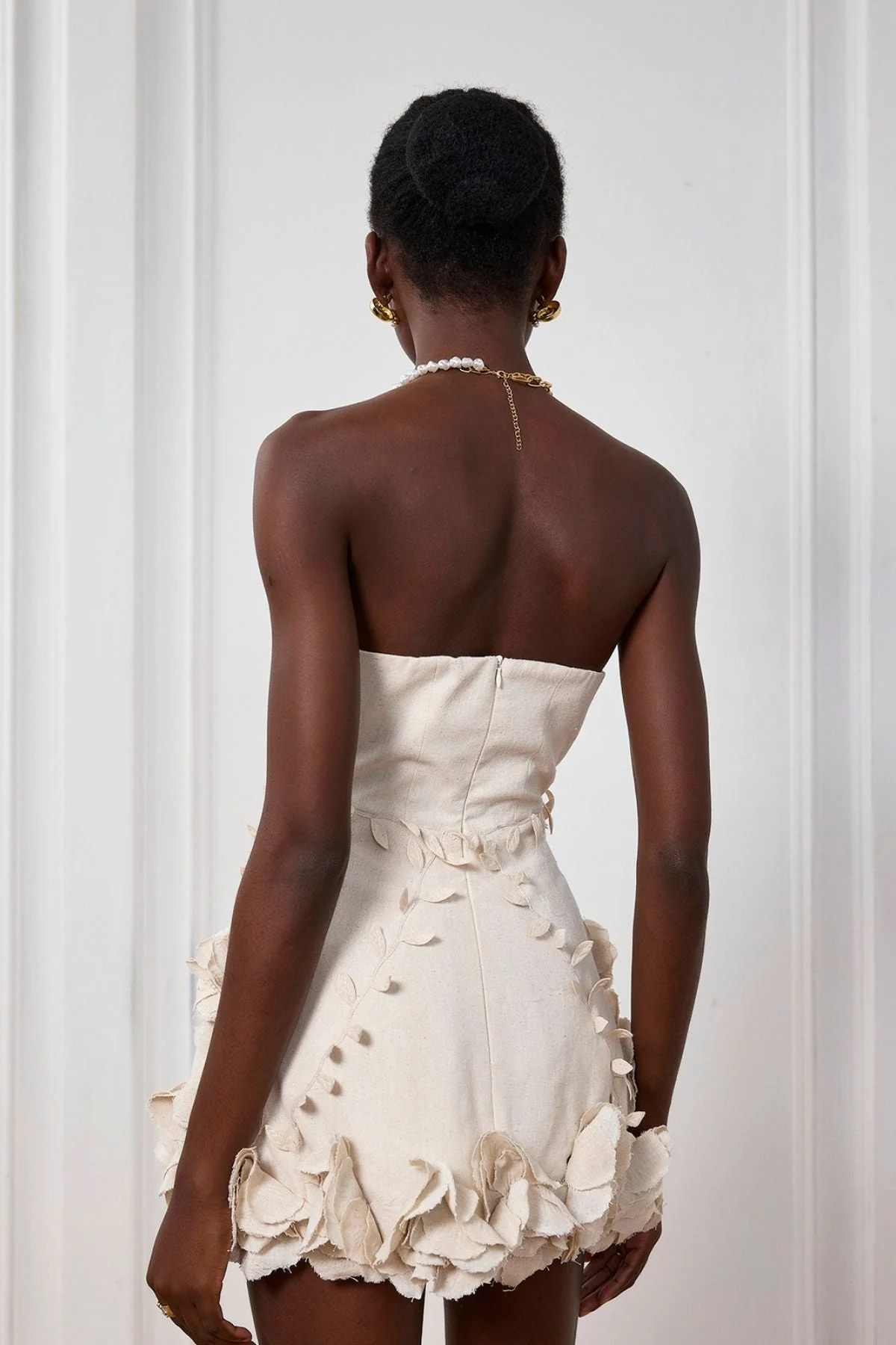 White Floral Corset Off Shoulder Mini Dress