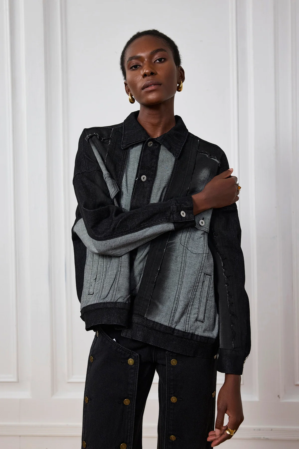 Denim Jacket in Black for Men - Stylish & Durable Outerwear