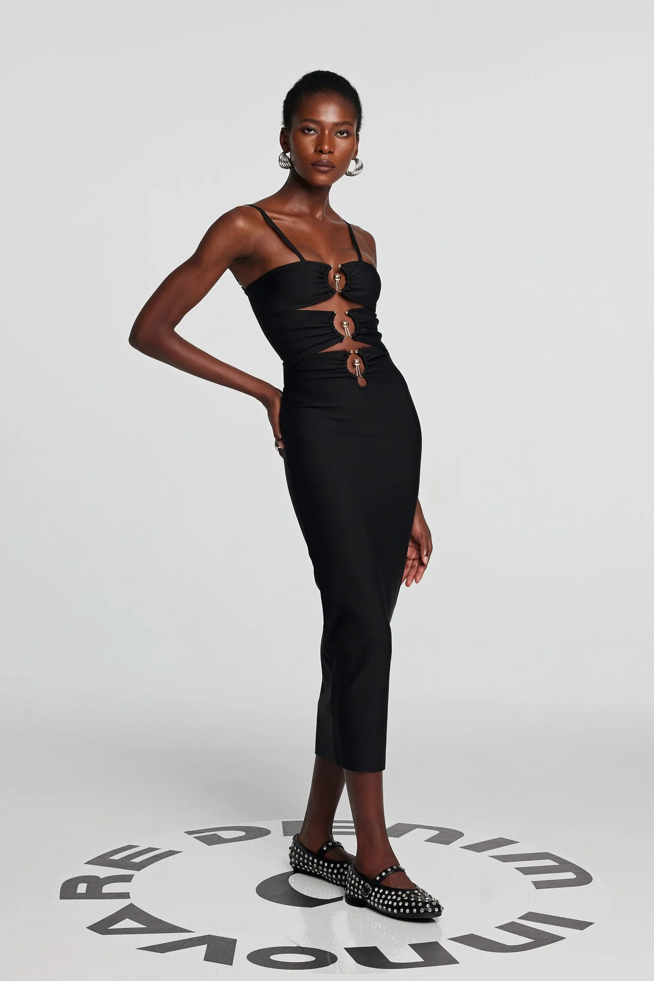 Elegant Hollow Spaghetti Strap Maxi Dress