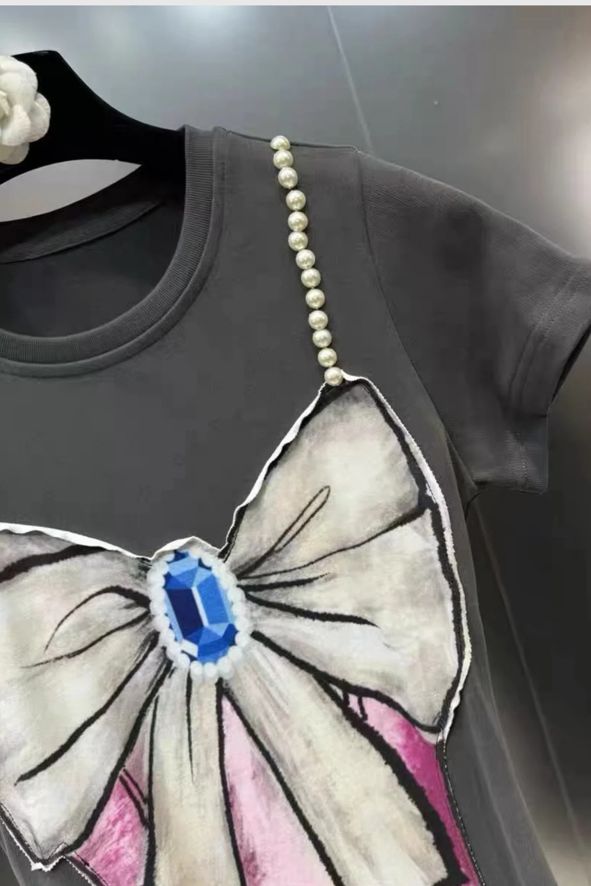 Pearl Bow Detail Maxi Dress for Effortless Elegance