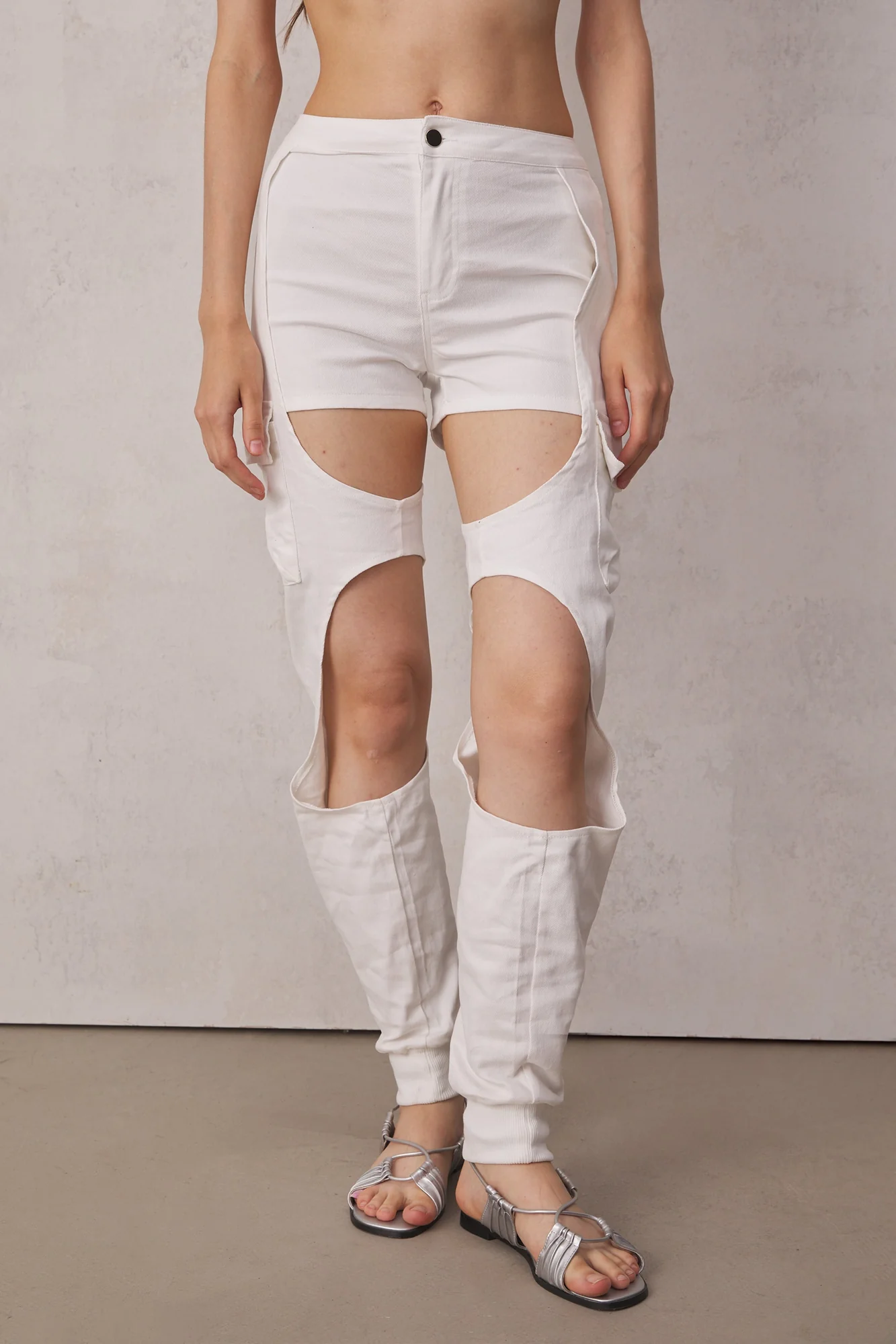 Green Patchwork Denim Jeans