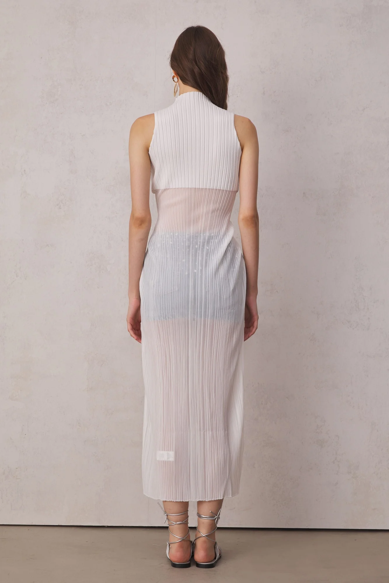 White Knit See-Through Top - Breathable & Sophisticated Style