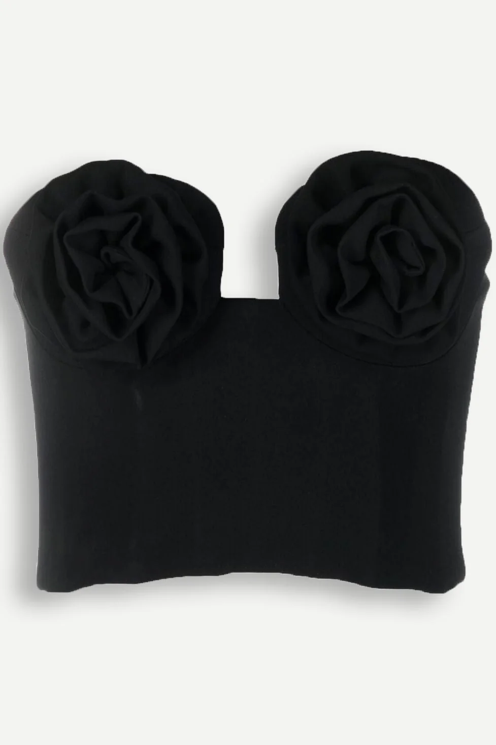 Floral Bustier Bandage Top in Black - Stylish Feminine Design