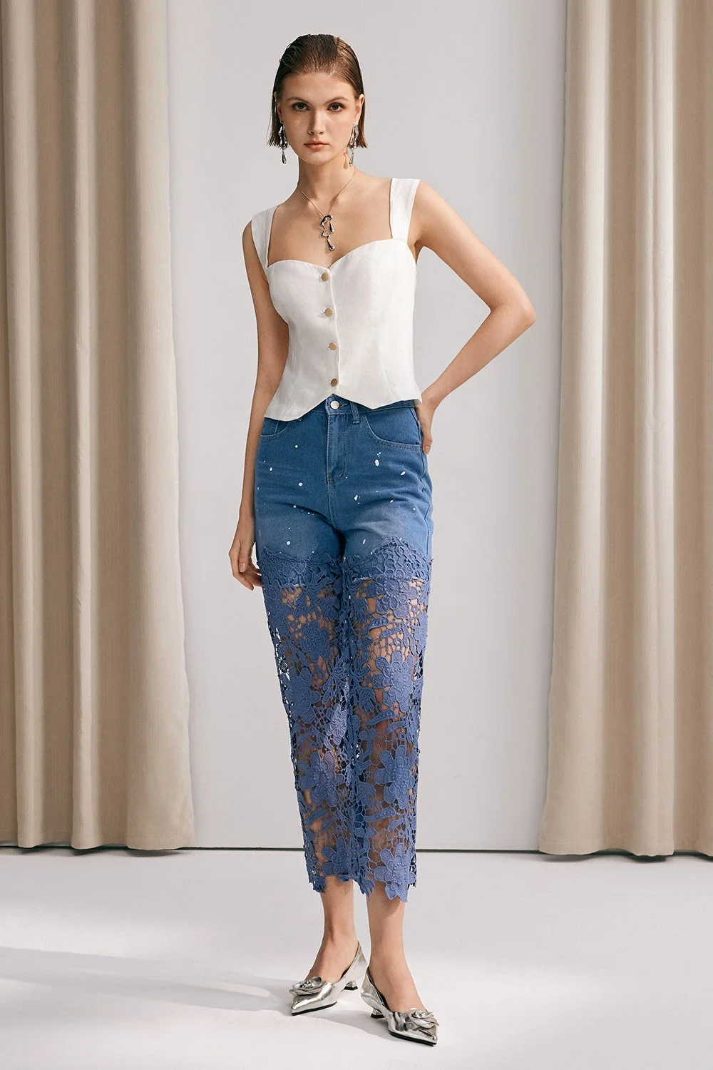 White Sleeveless Bodycon Top for Women