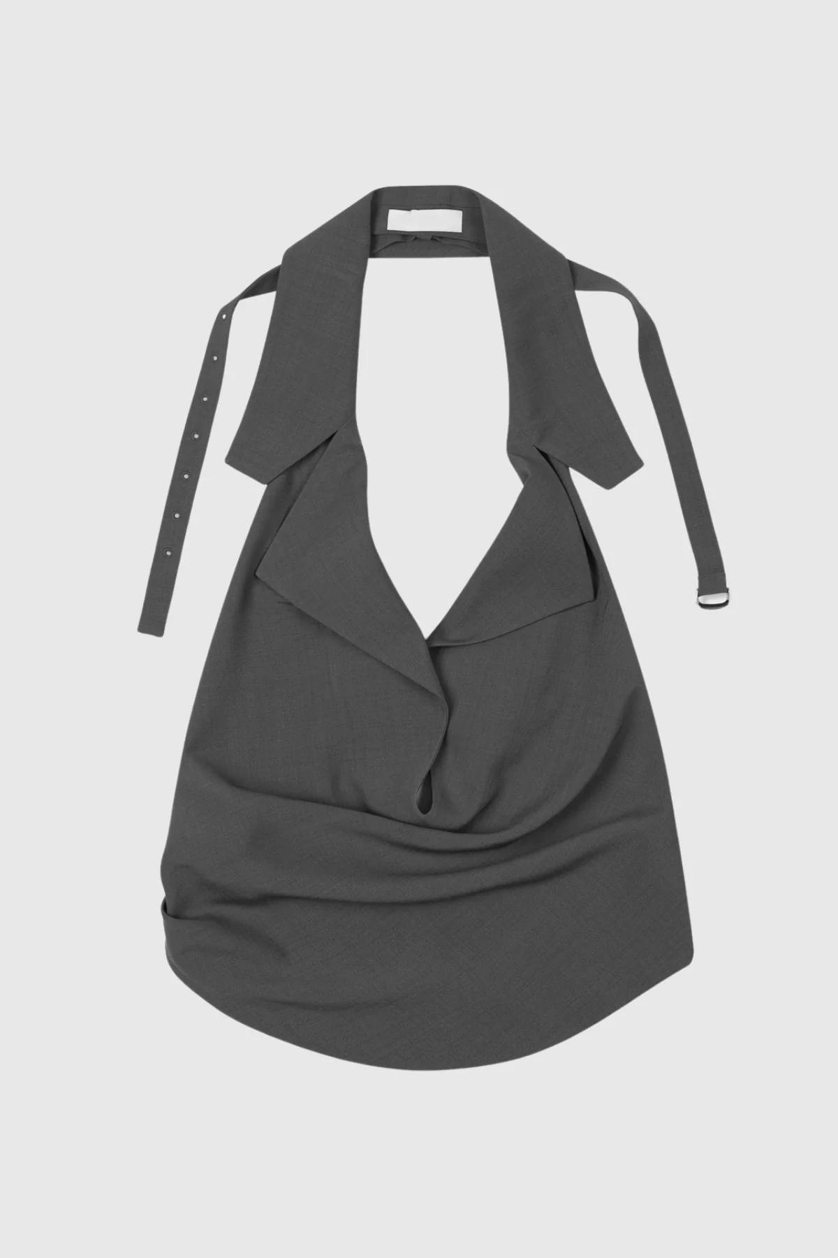 Backless Lace Up Grey Top - Elegant Angelica Design