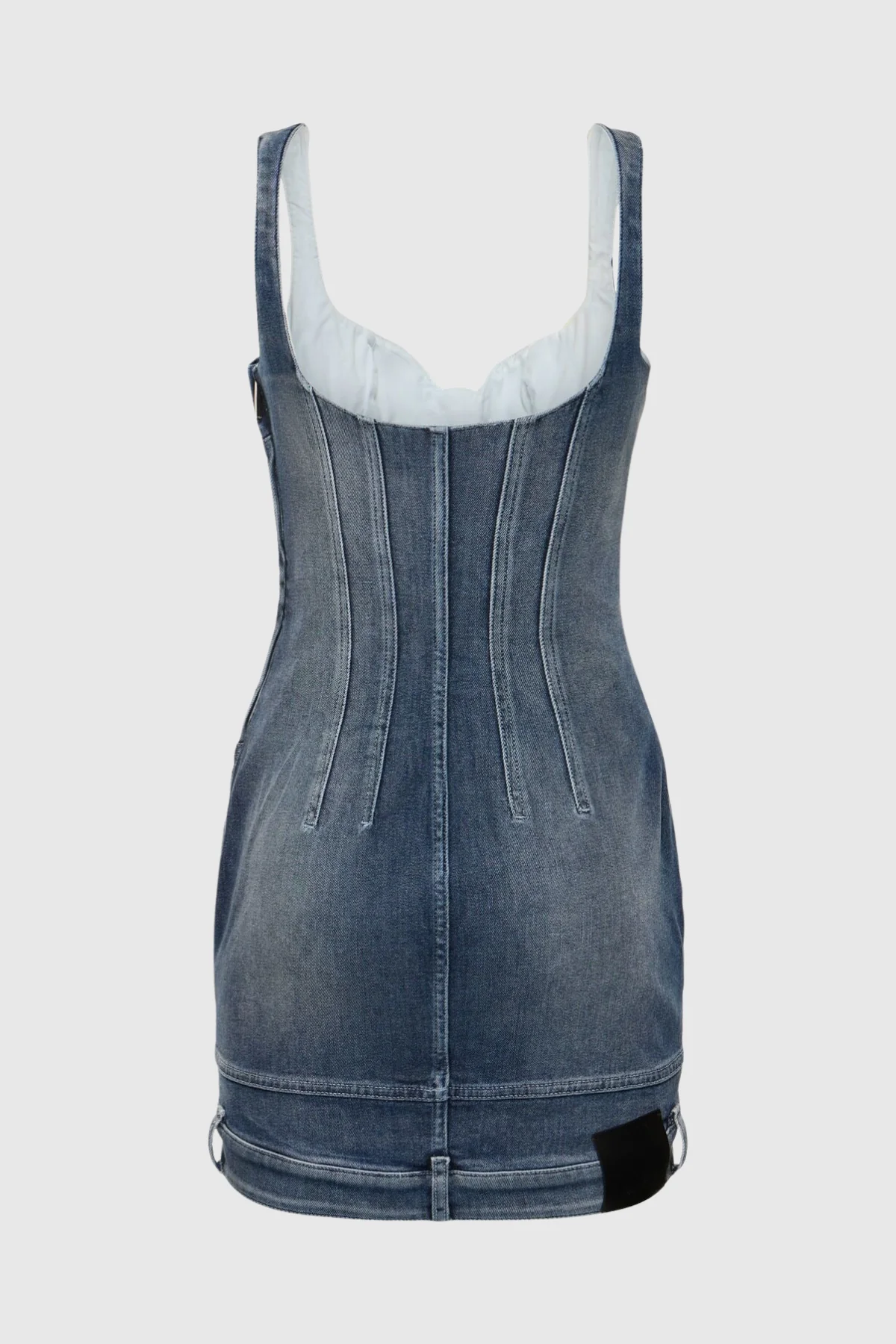 Blue Deconstruct Bustier Mini Dress