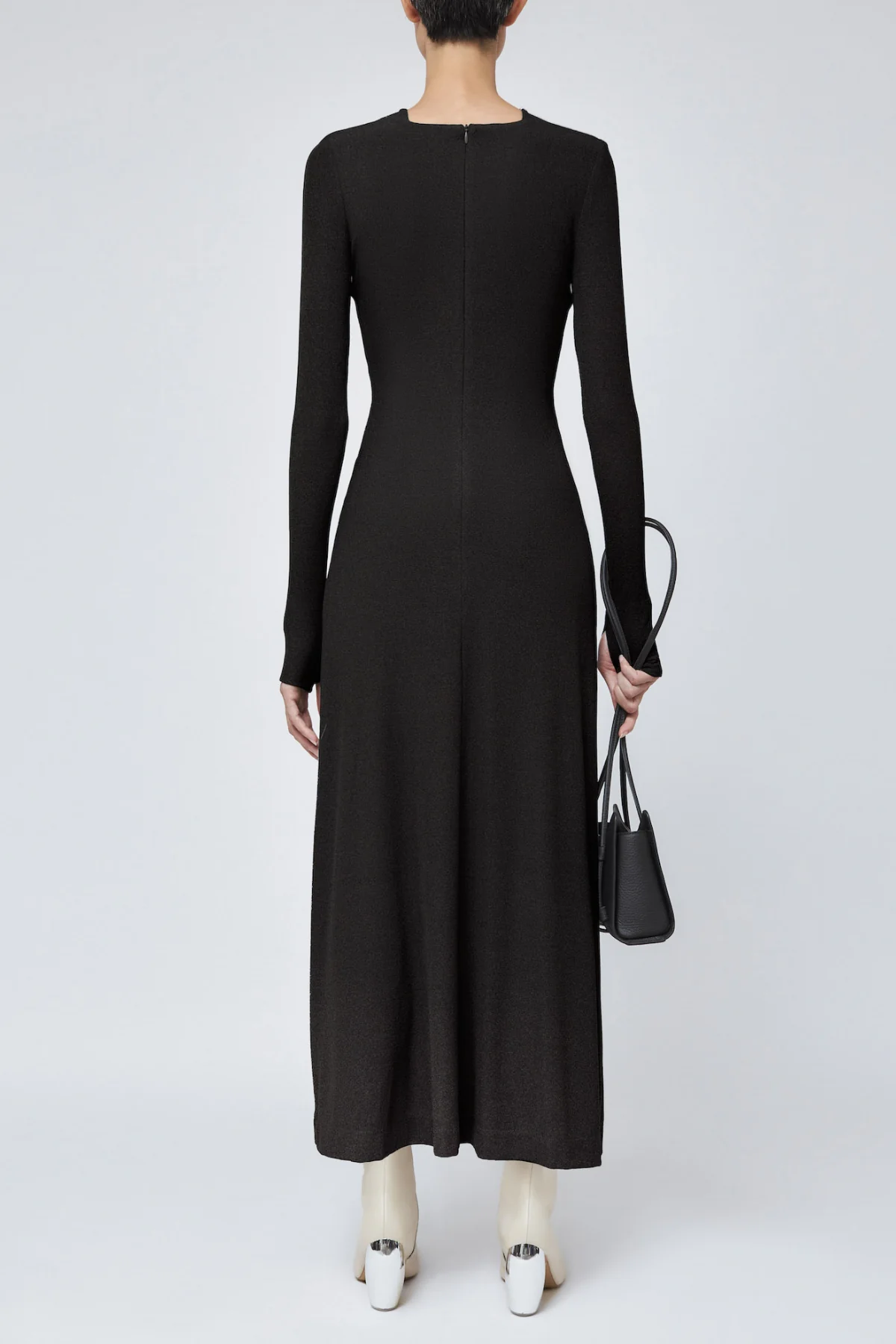 Black Cross Detail Maxi Dress - Elegant Versatile Style