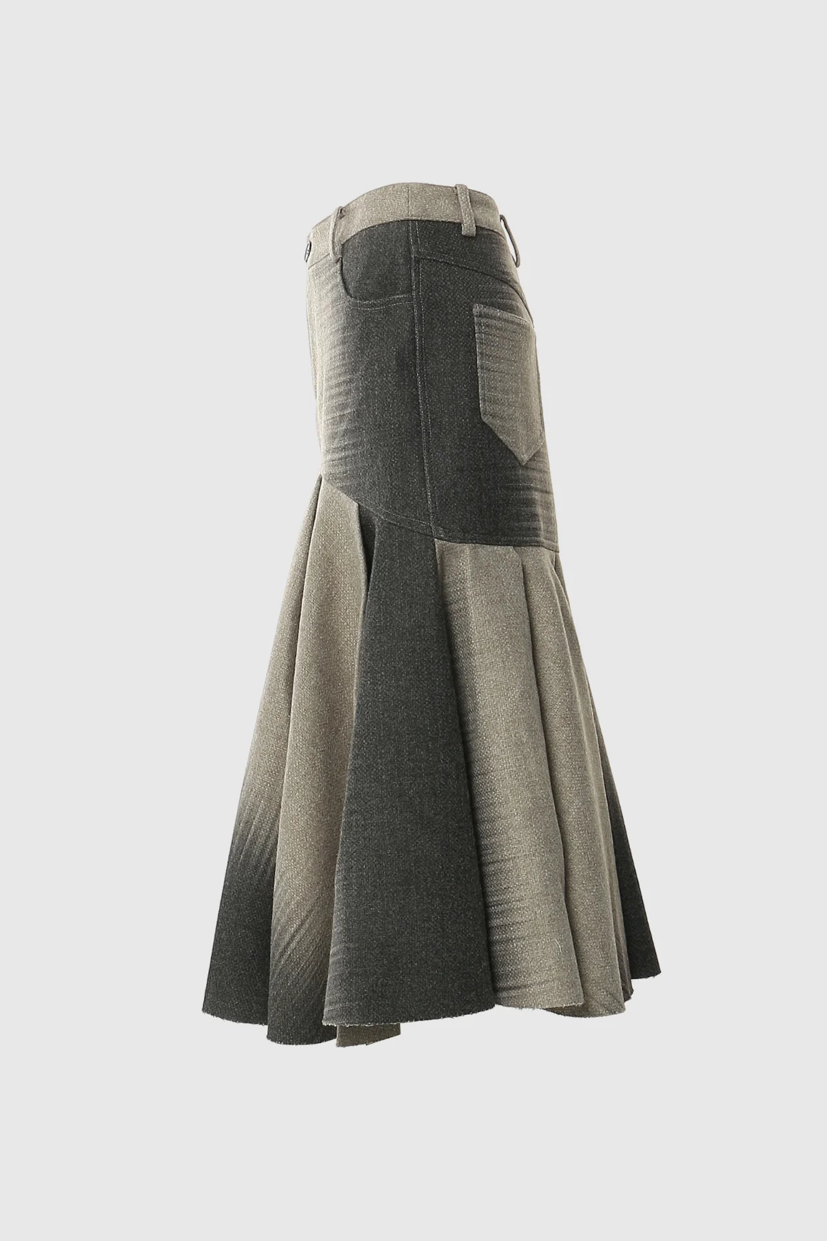 Mermaid Silhouette Print Skirt