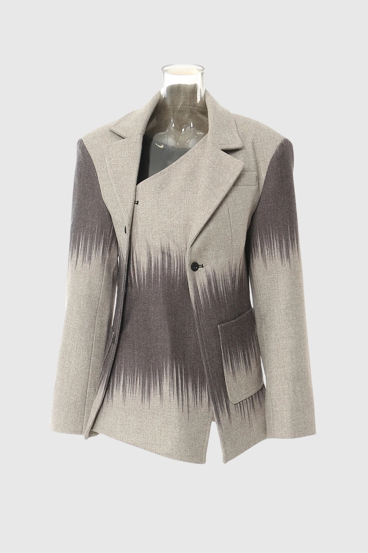 Phoenix Print Asymmetrical Statement Blazer