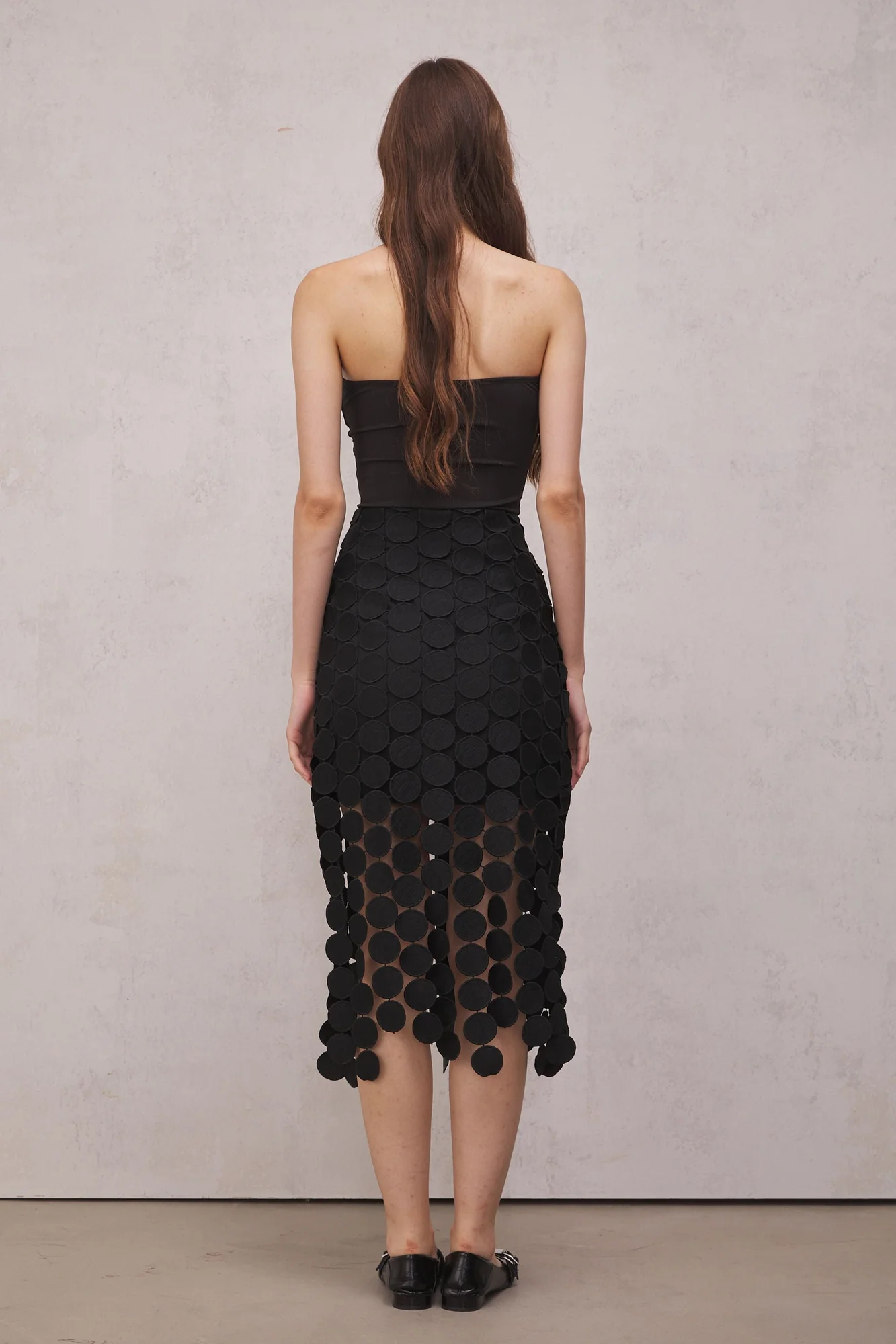 Elegant Fringe Maxi Skirt in Black