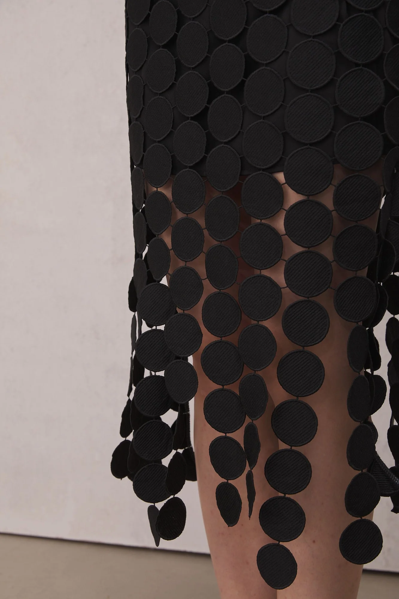 Elegant Fringe Maxi Skirt in Black